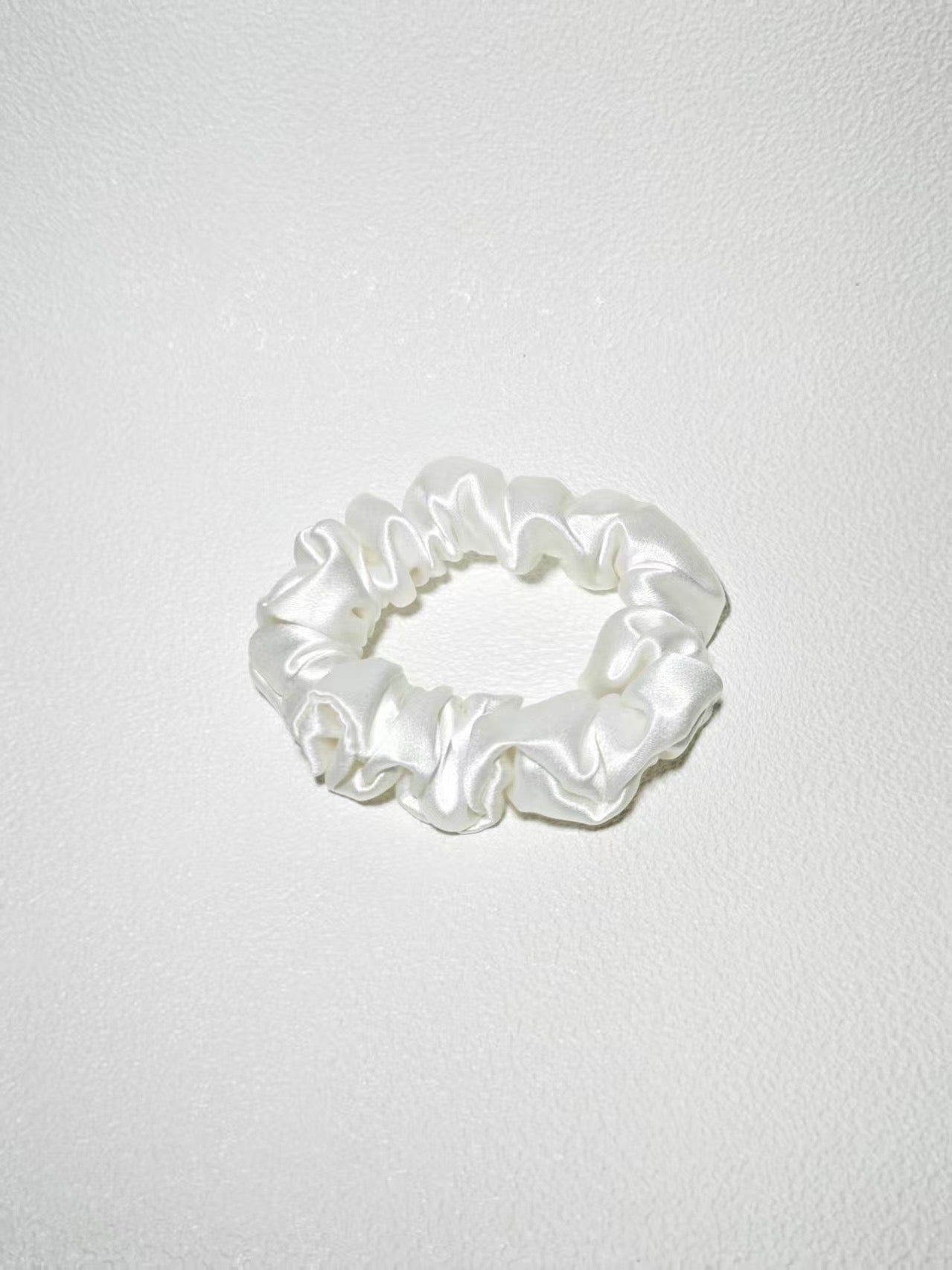 Noir Silk Scrunchie Small