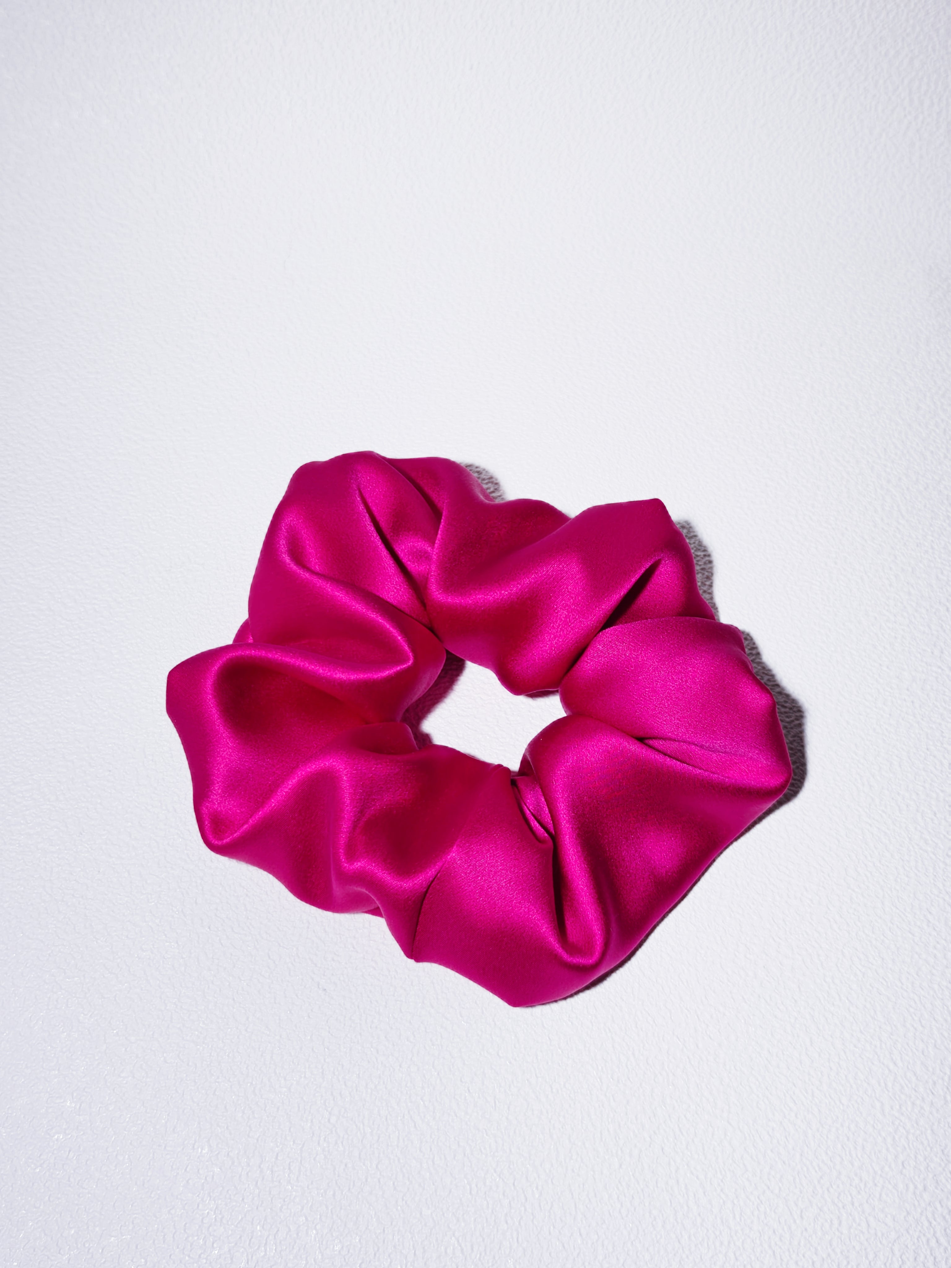 Noir Silk Scrunchie Medium