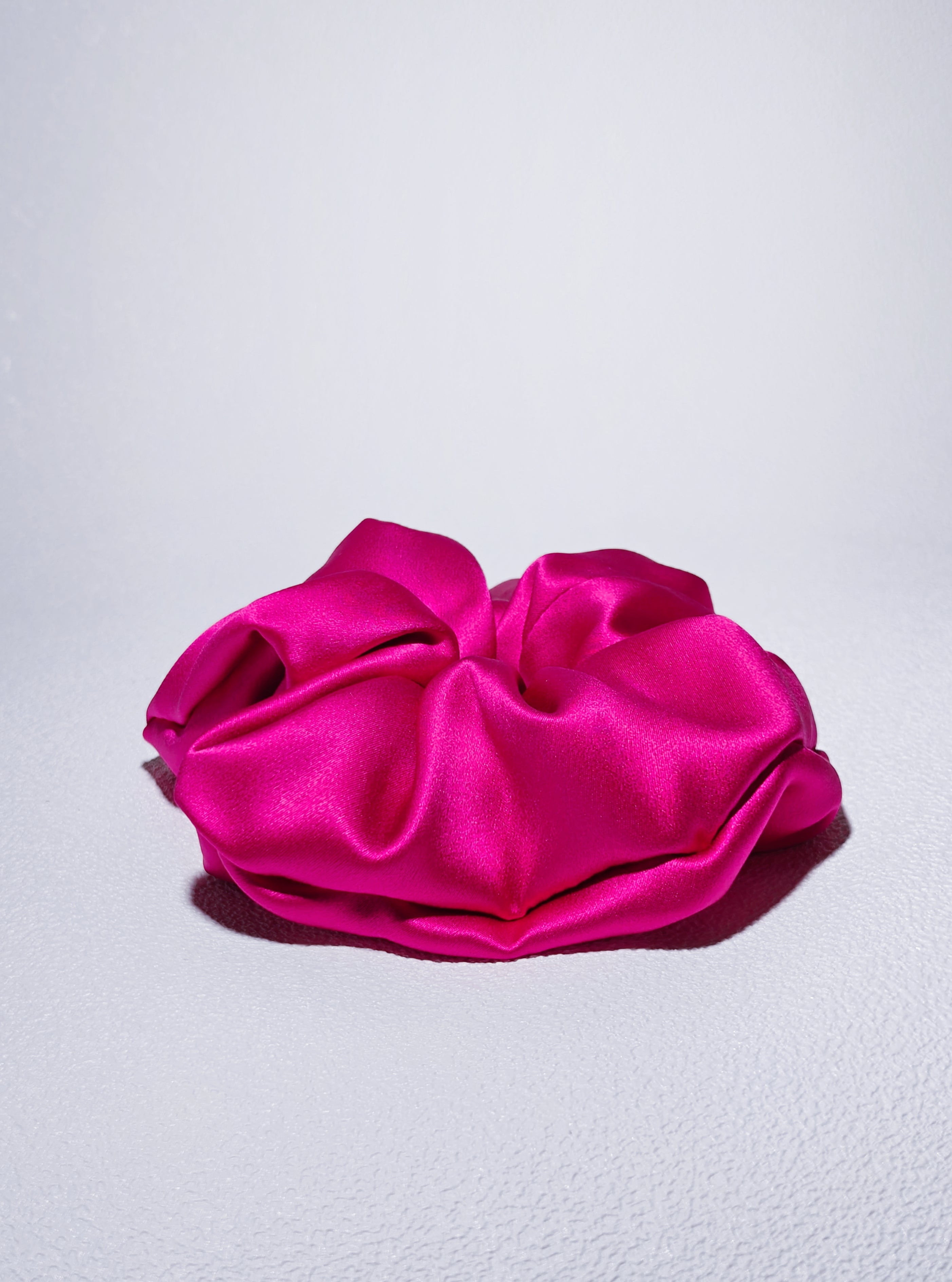 Noir Silk Scrunchie Medium