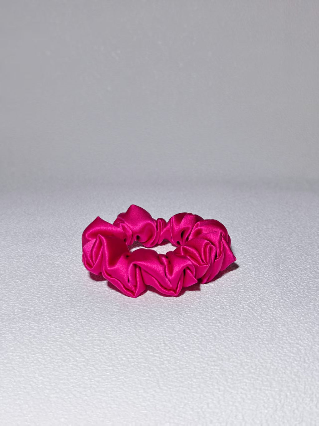 Noir Silk Scrunchie Small