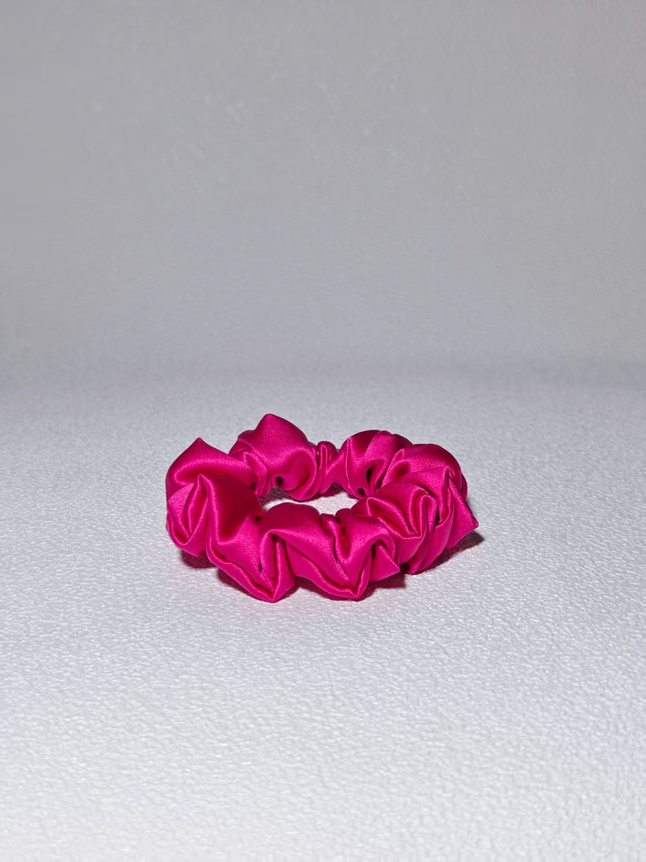 Noir Silk Scrunchie Small