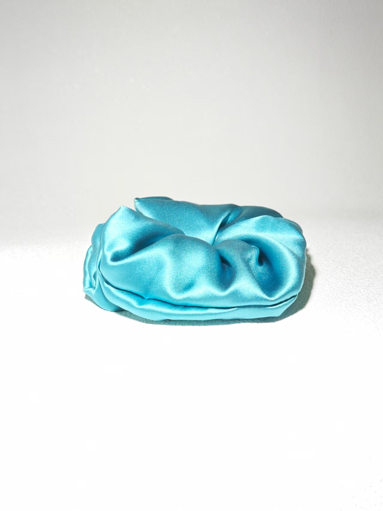 Noir Silk Scrunchie Medium