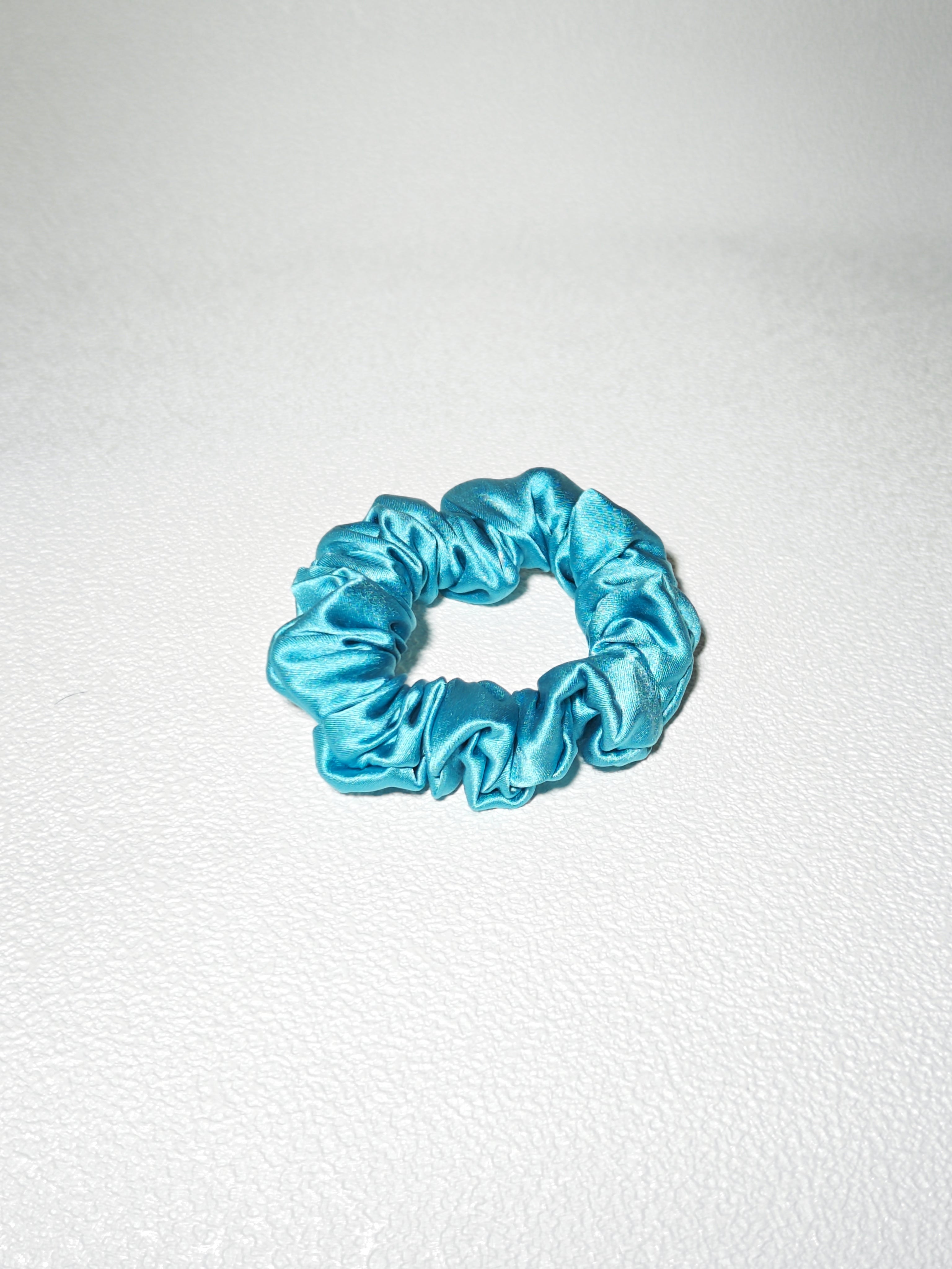 Noir Silk Scrunchie Small