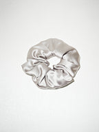 Noir Silk Scrunchie Medium