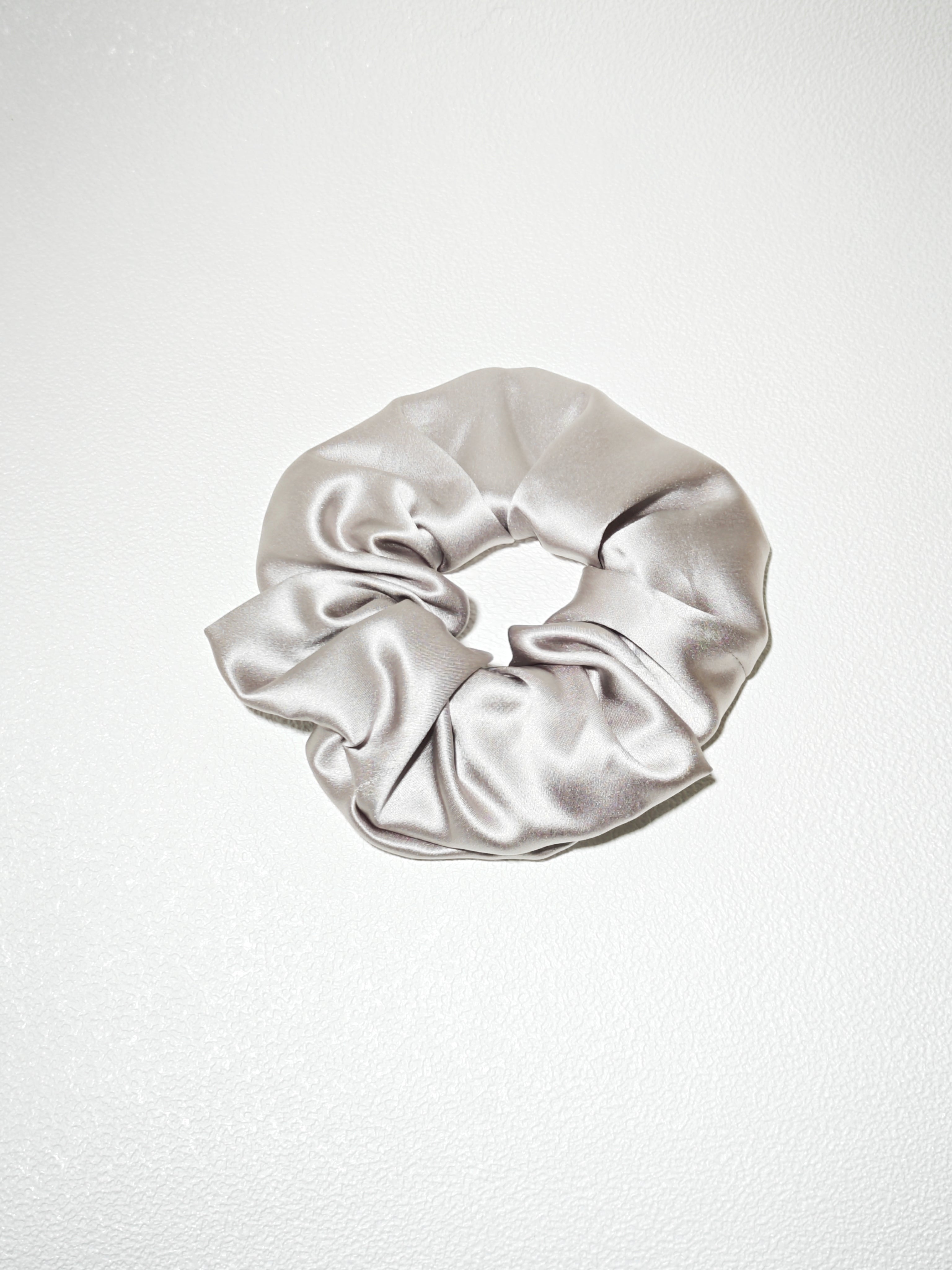 Noir Silk Scrunchie Medium