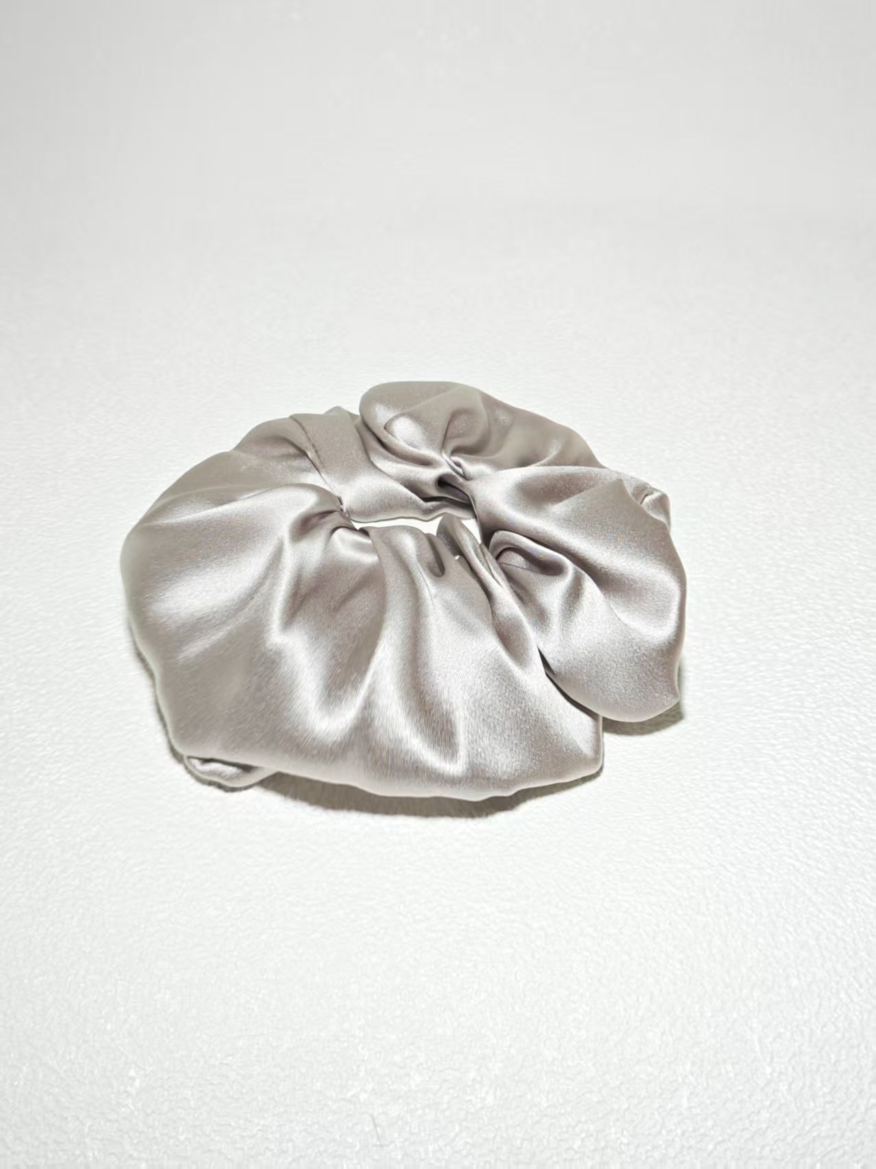 Noir Silk Scrunchie Medium