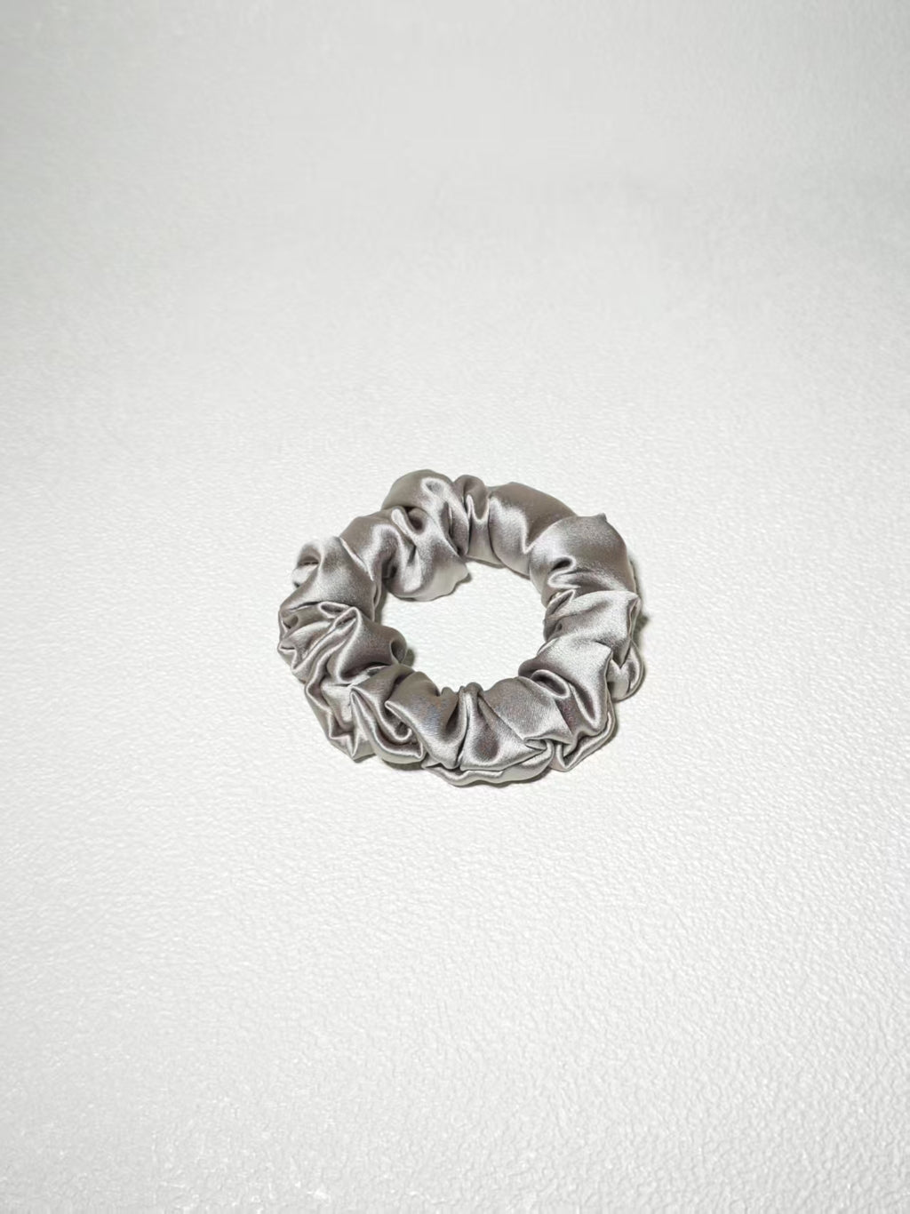 Noir Silk Scrunchie Small