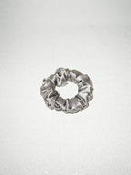 Noir Silk Scrunchie Small