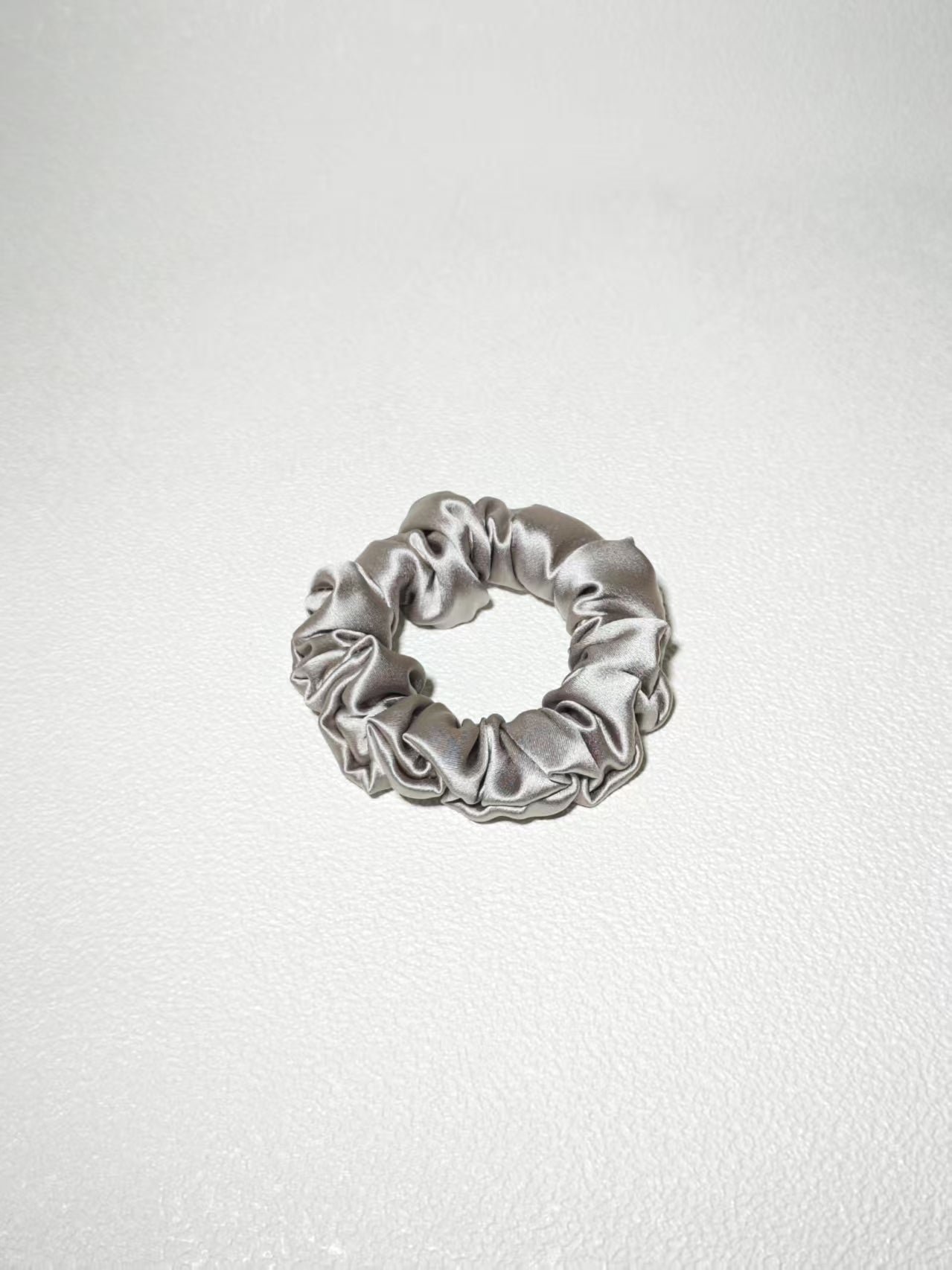 Noir Silk Scrunchie Small