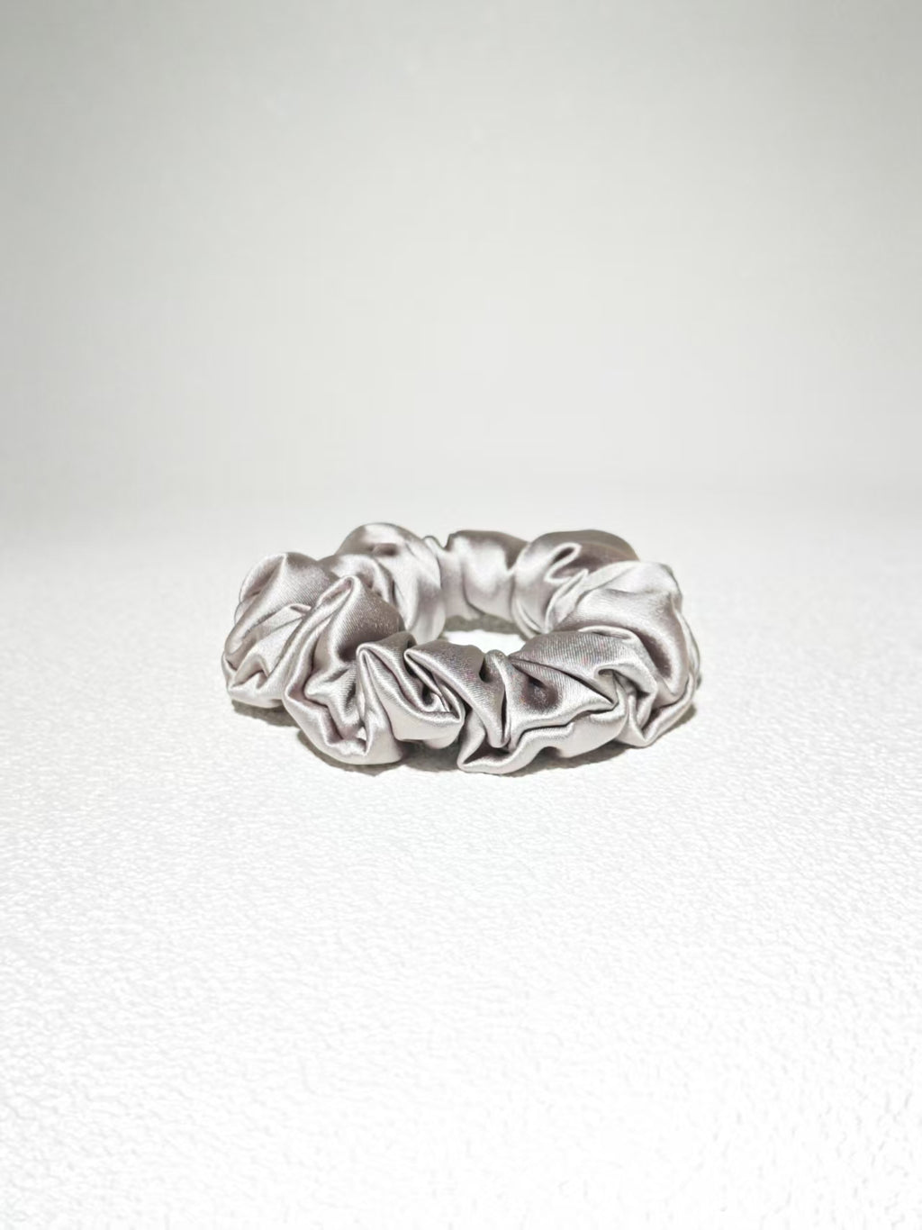 Noir Silk Scrunchie Small