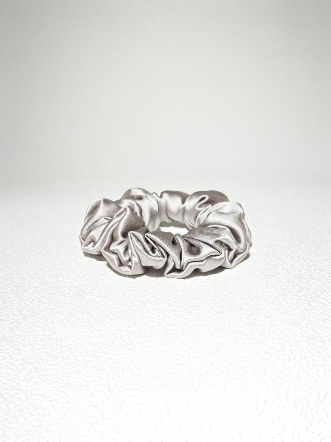 Noir Silk Scrunchie Small