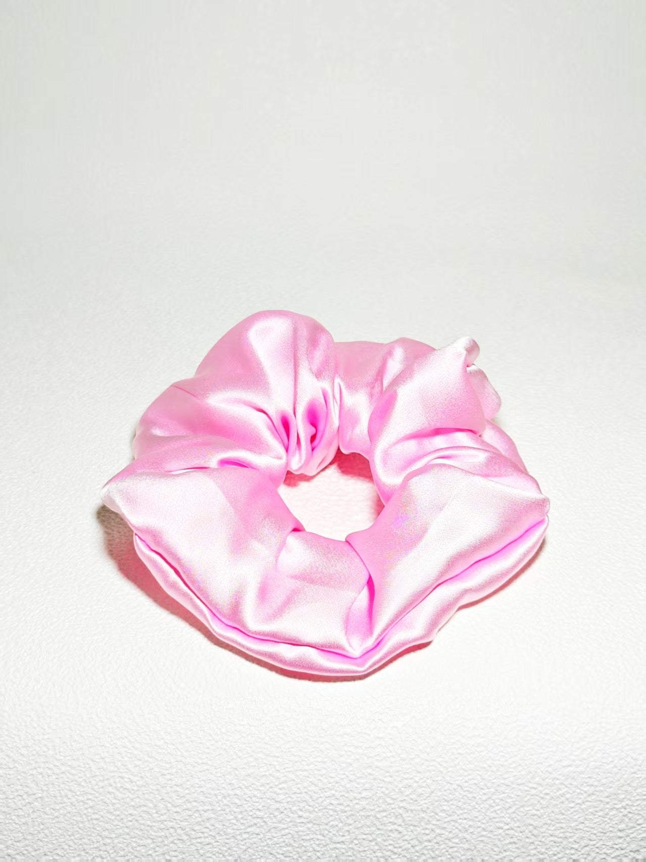 Noir Silk Scrunchie Medium