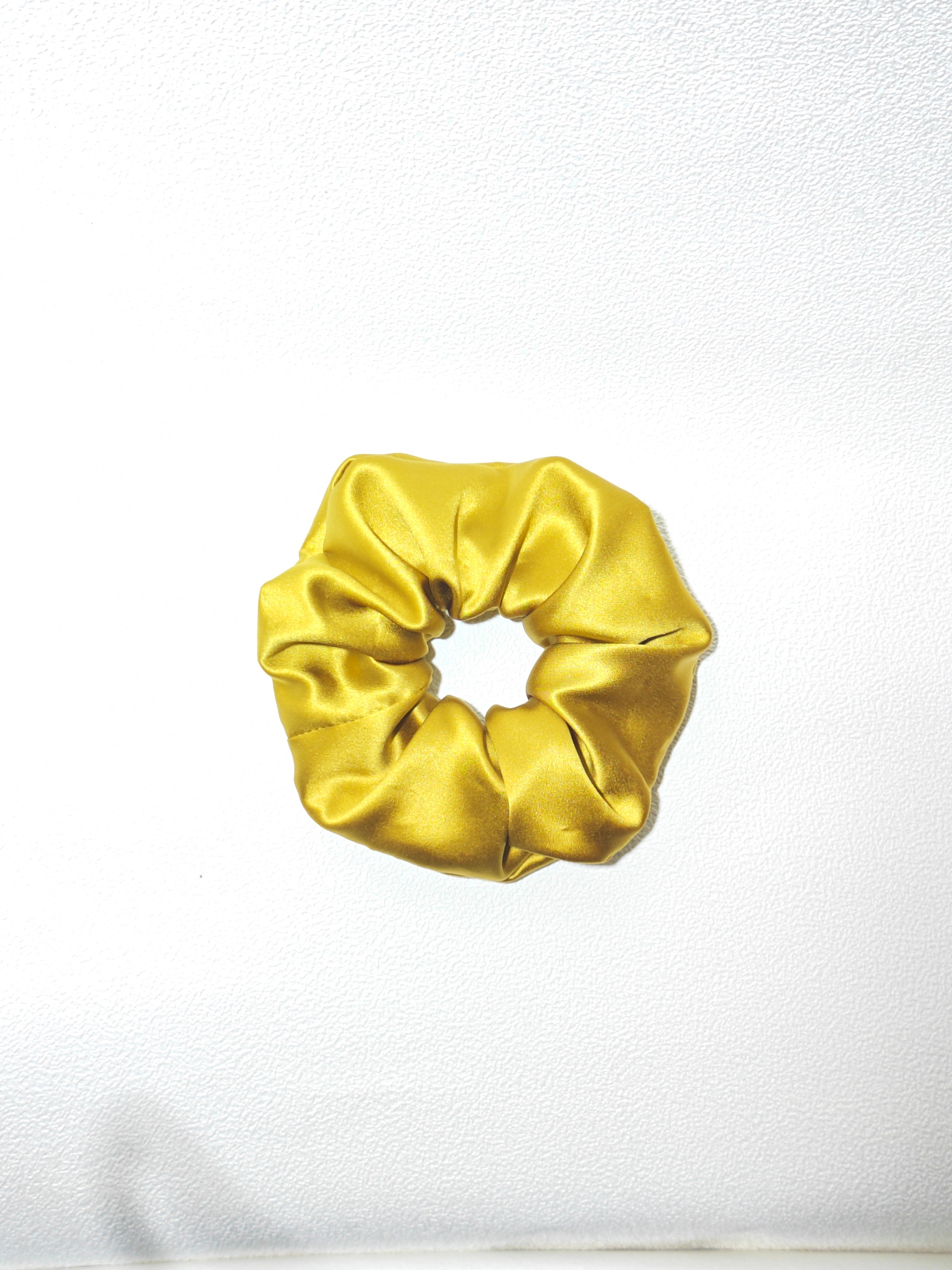 Noir Silk Scrunchie Medium