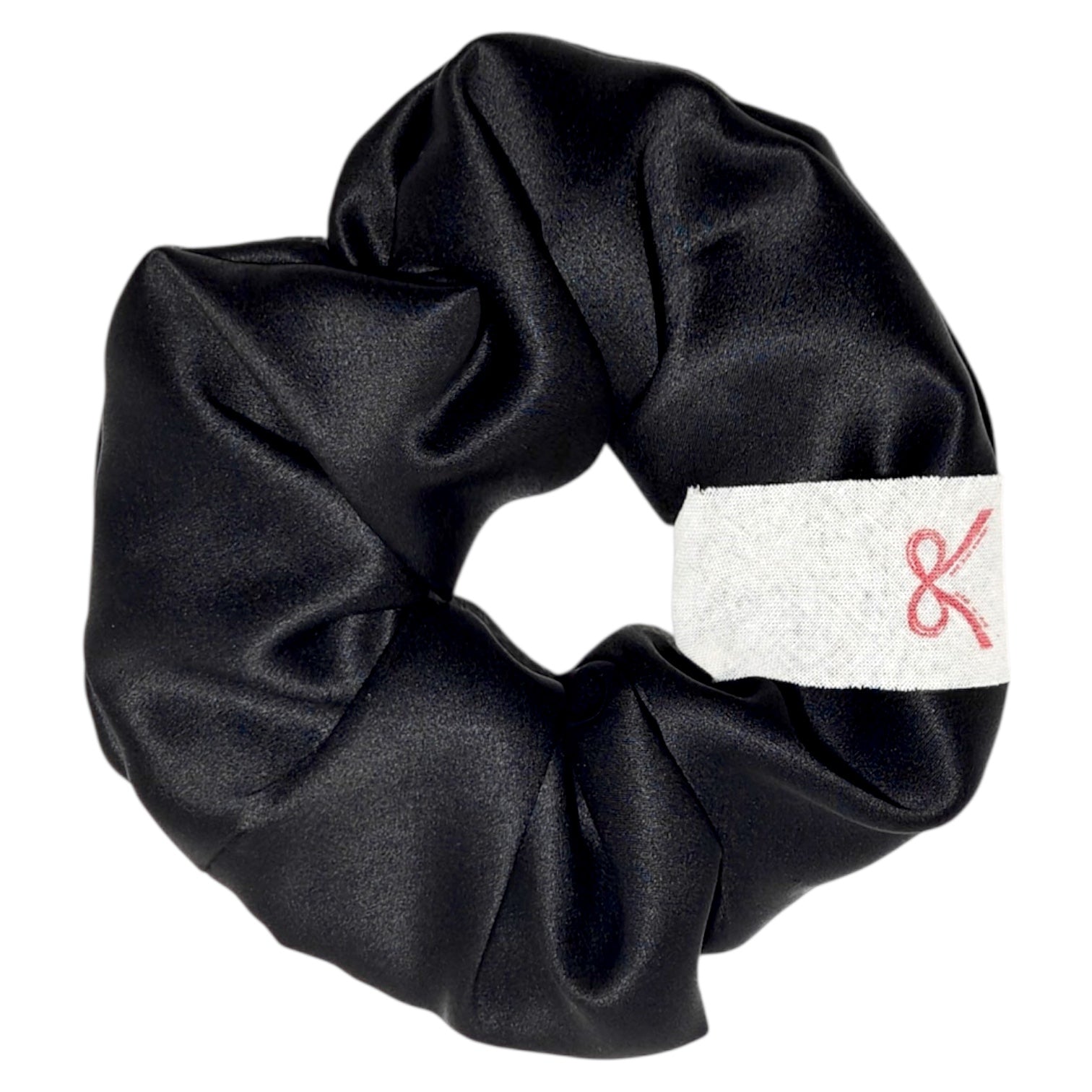Noir Silk Scrunchie Medium