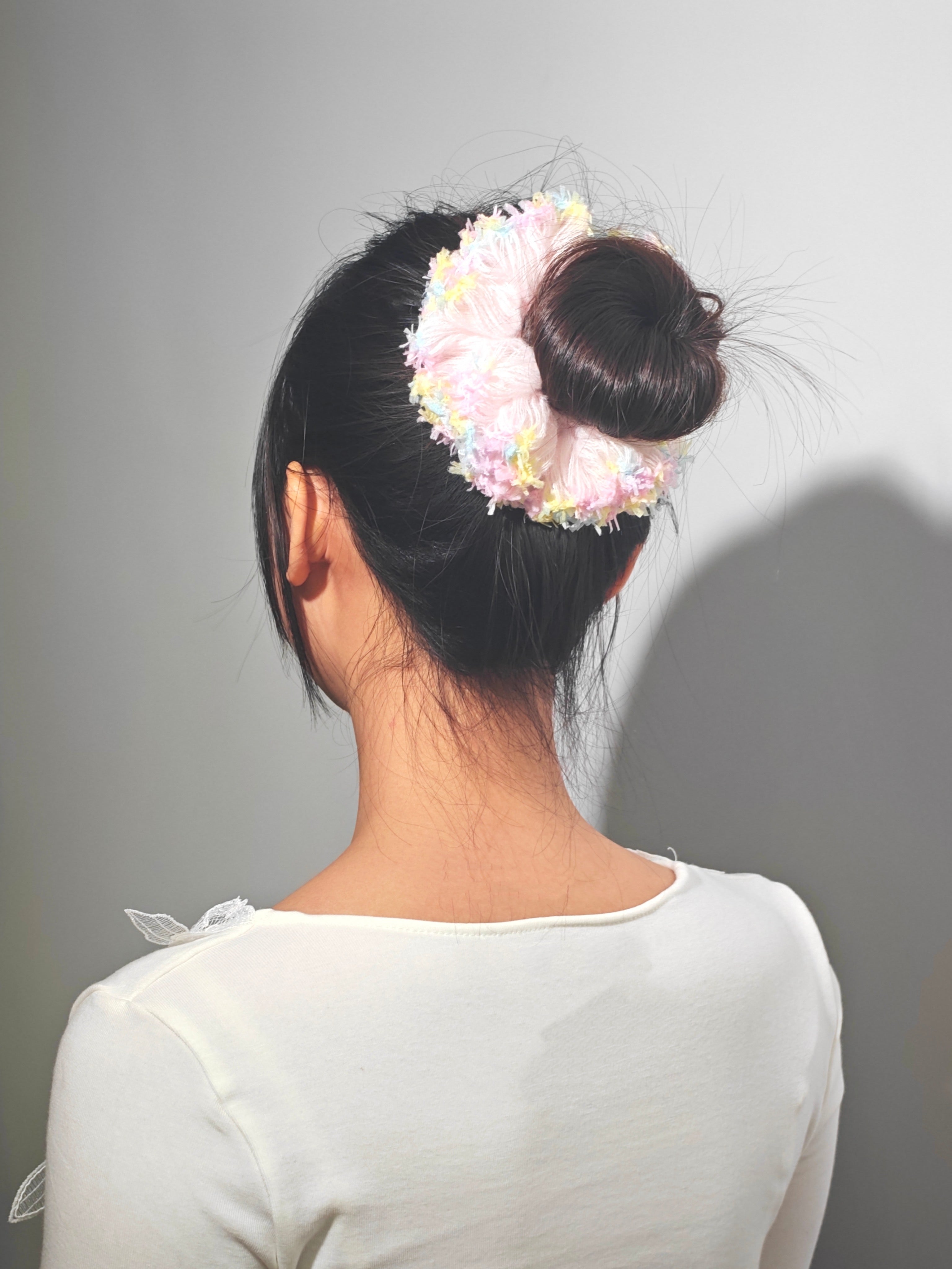 Doughnut Fuzzy Scrunchie