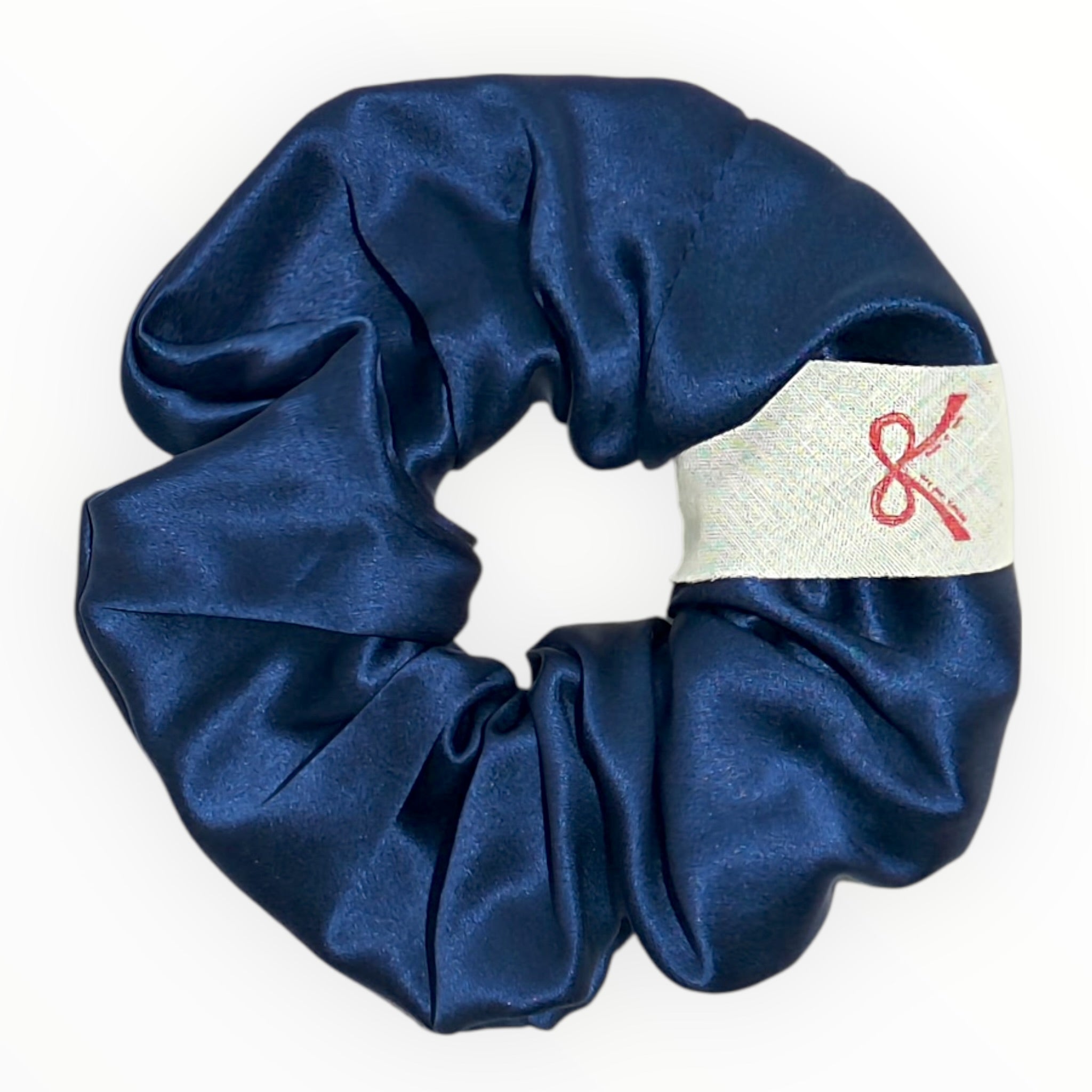 Noir Silk Scrunchie Medium