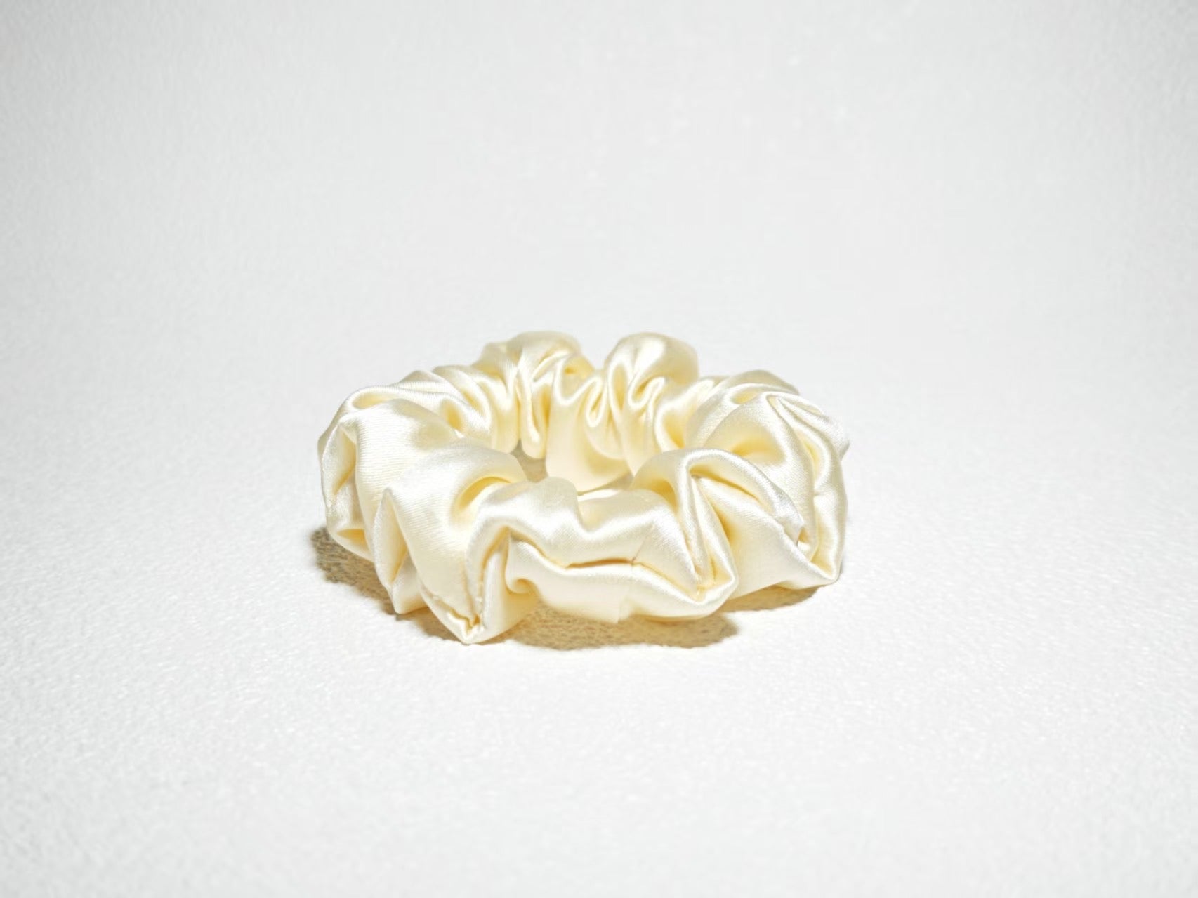 Noir Silk Scrunchie Small