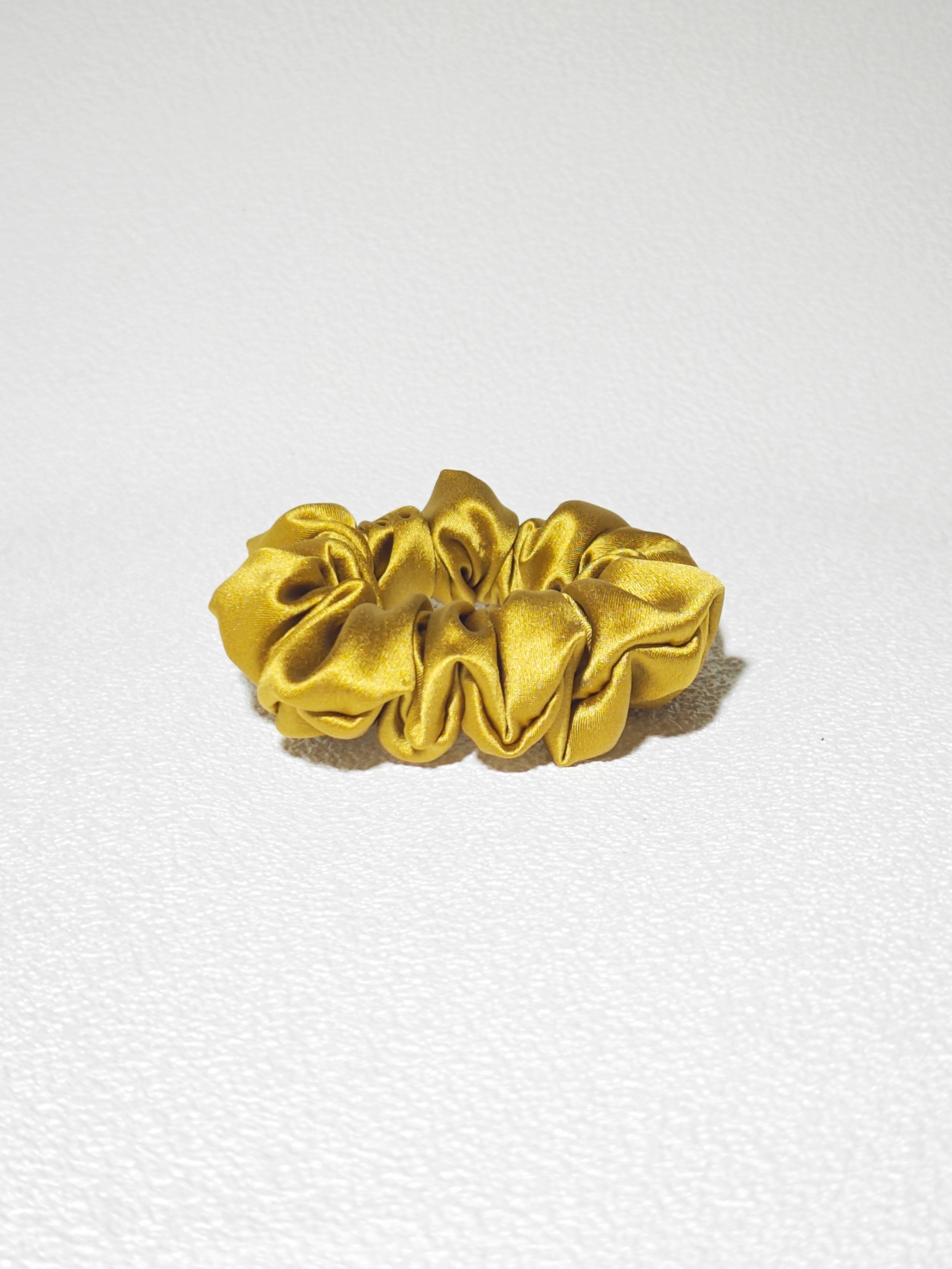 Noir Silk Scrunchie Small