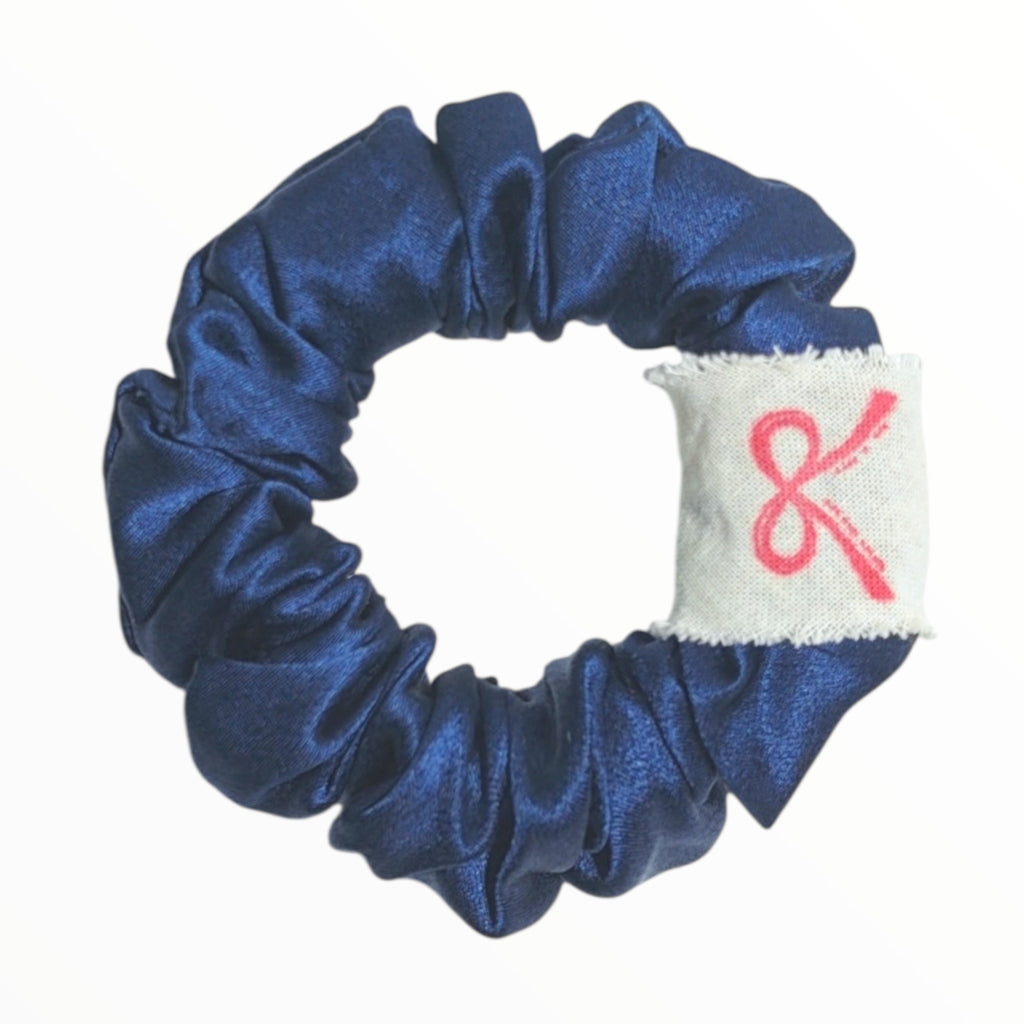 Noir Silk Scrunchie Small