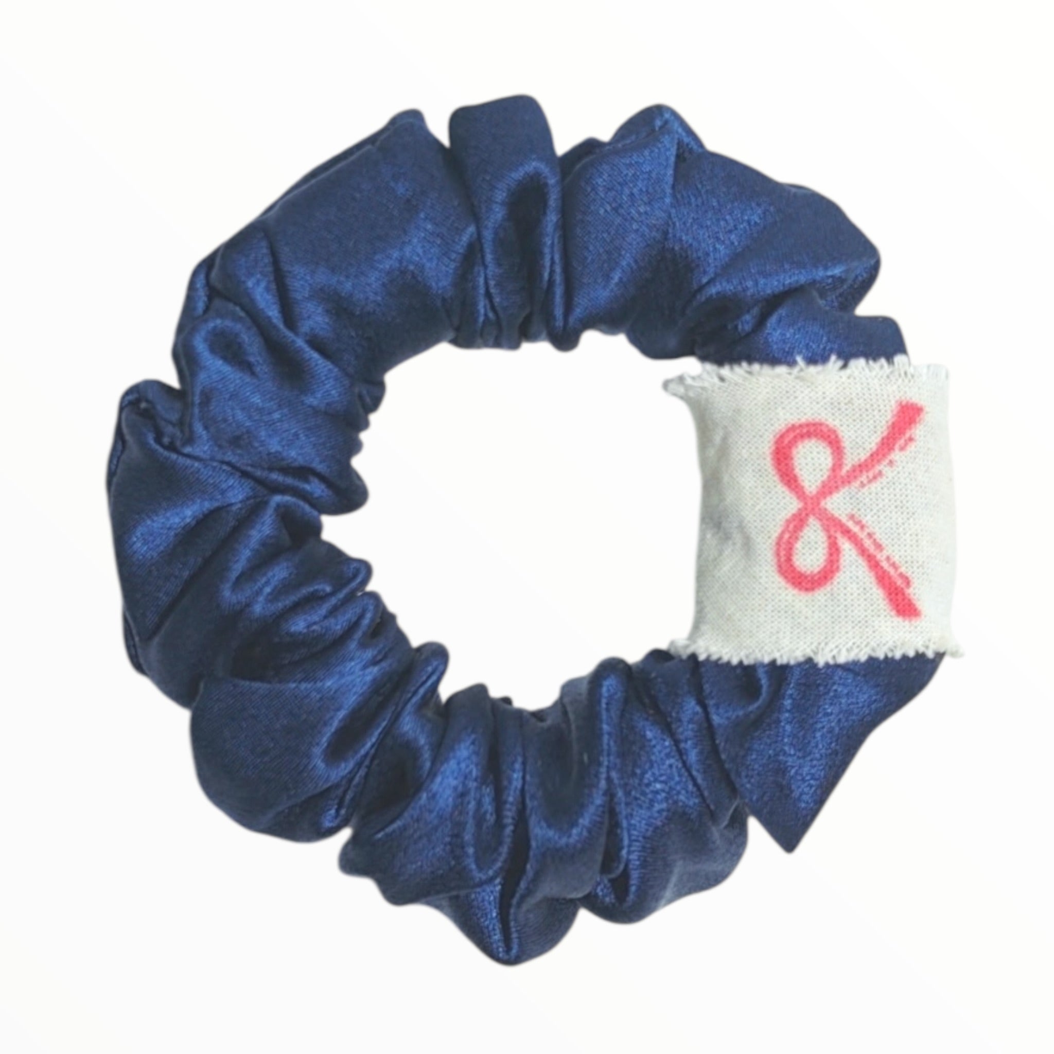 Noir Silk Scrunchie Small