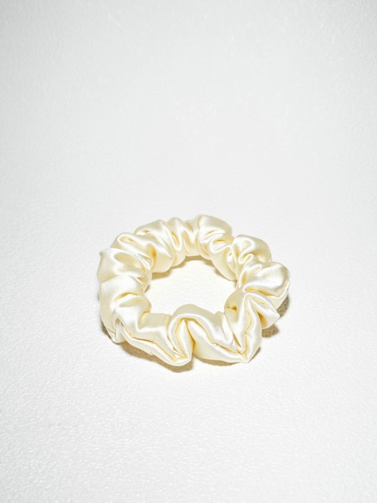 Noir Silk Scrunchie Small