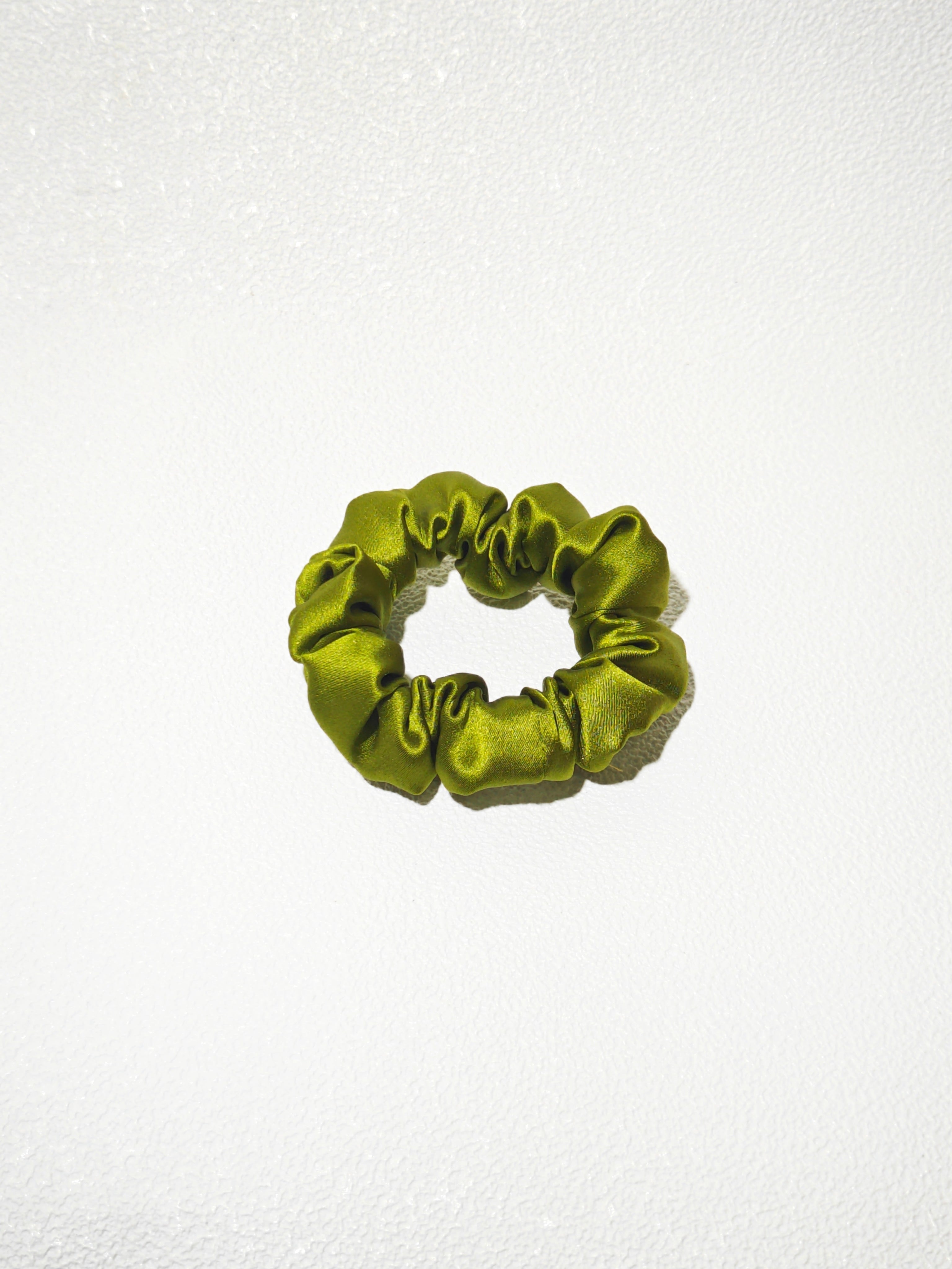 Noir Silk Scrunchie Small