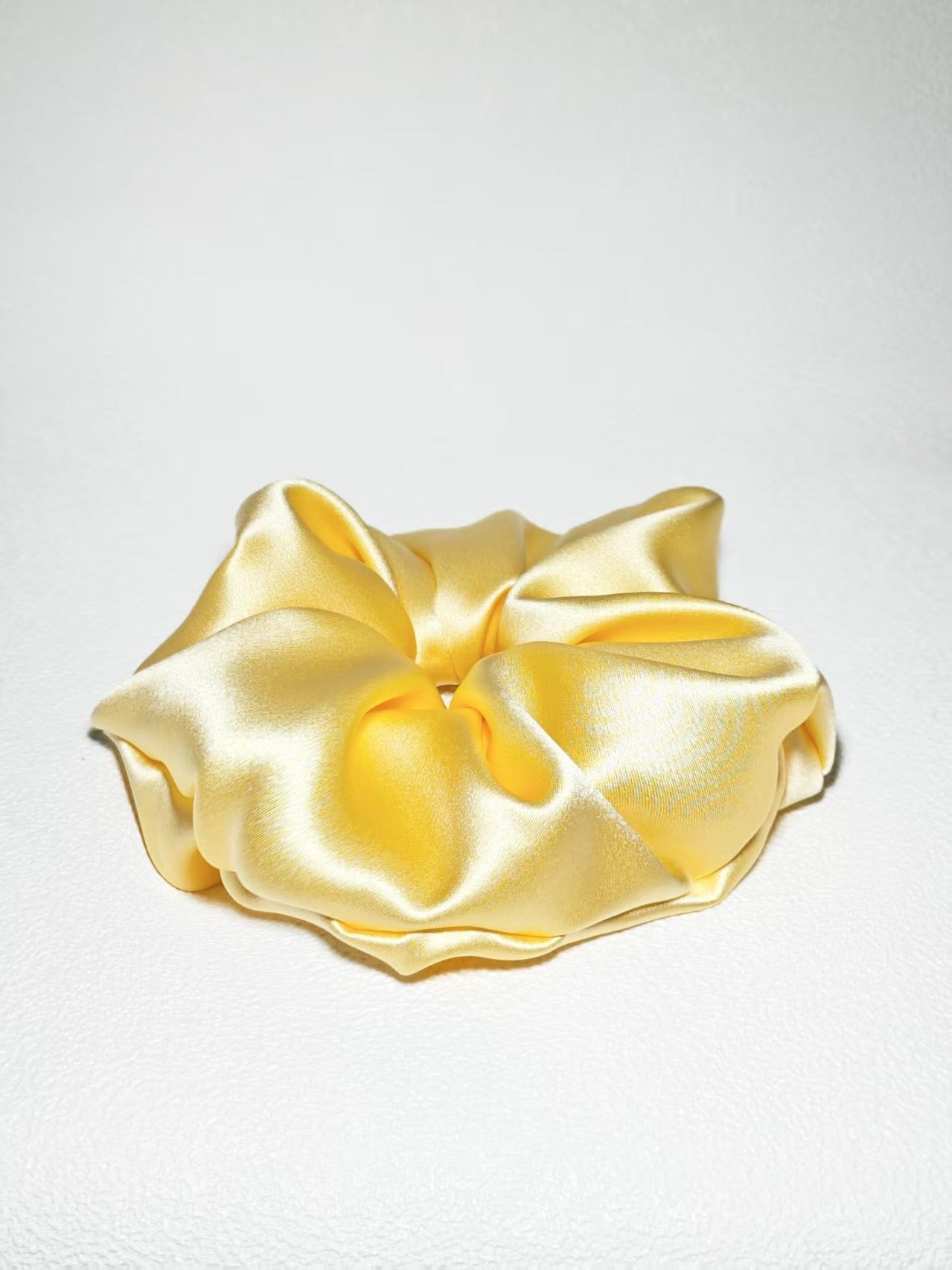 Noir Silk Scrunchie Medium