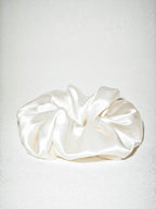 Noir Silk Scrunchie Medium