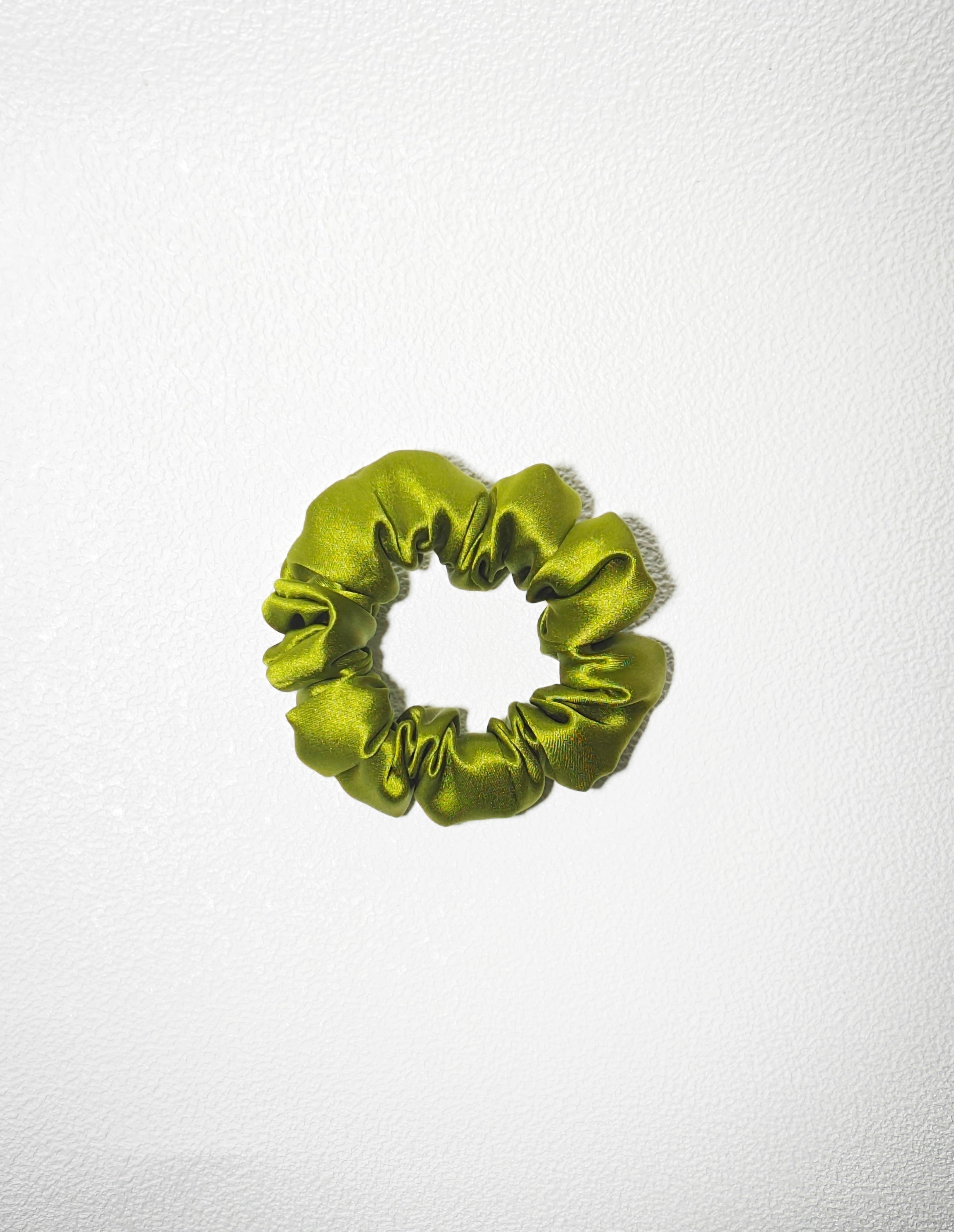 Noir Silk Scrunchie Small