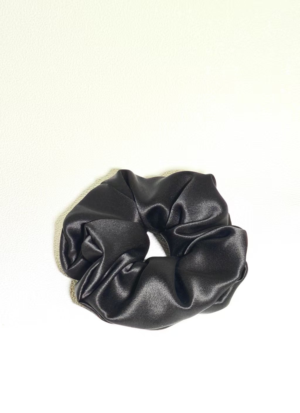 Noir Silk Scrunchie Medium