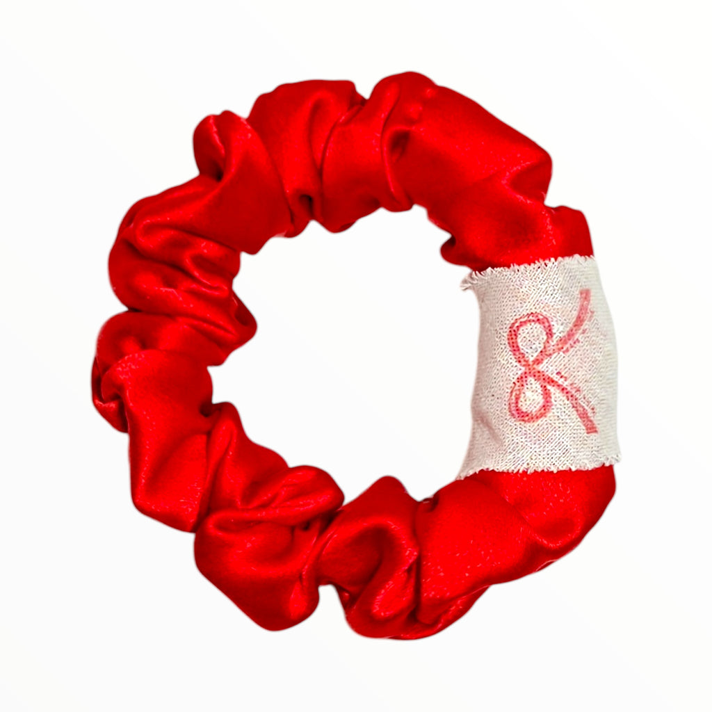 Noir Silk Scrunchie Small