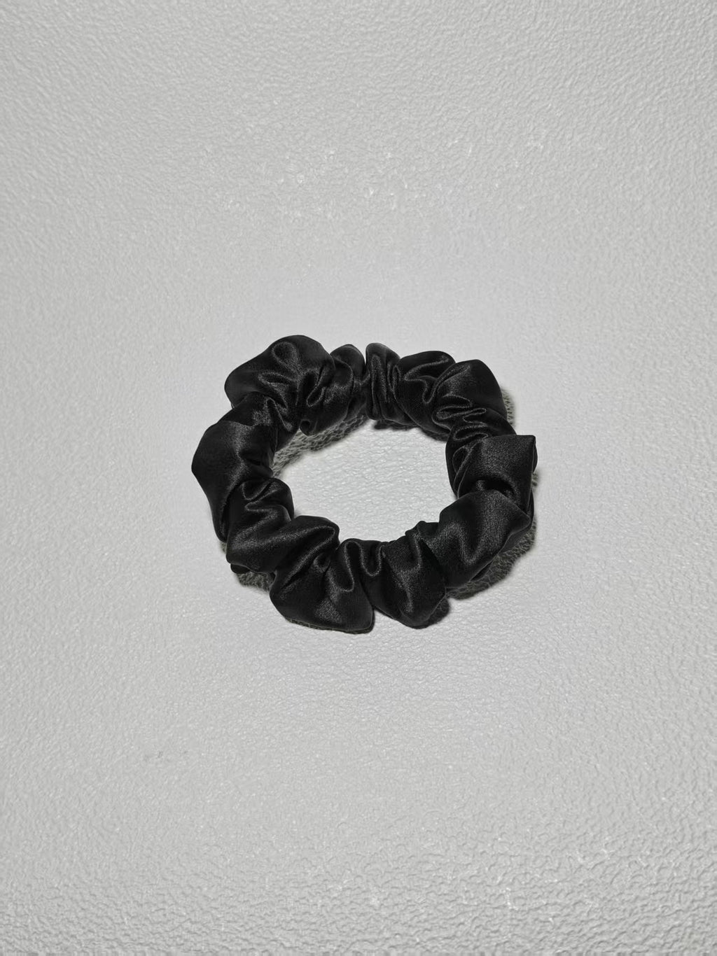 Noir Silk Scrunchie Small
