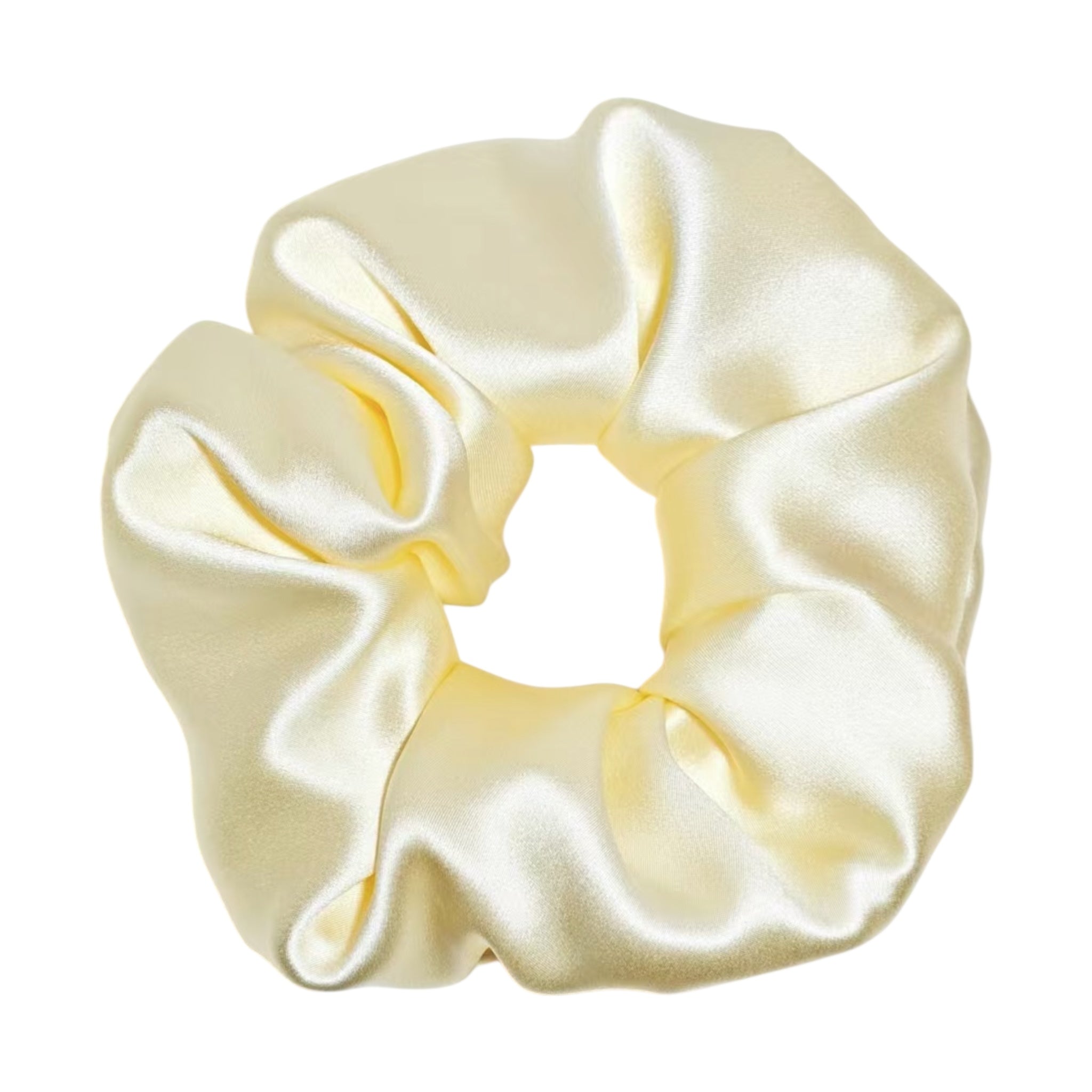 Noir Silk Scrunchie Medium