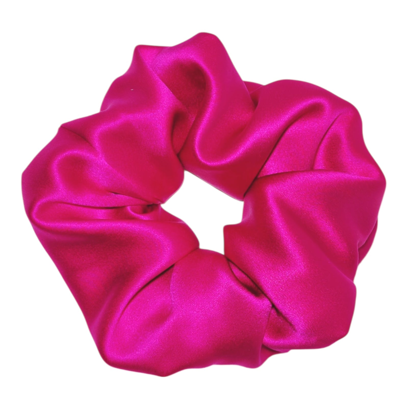 Noir Silk Scrunchie Medium
