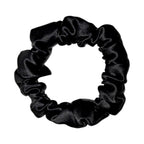 Noir Silk Scrunchie Small