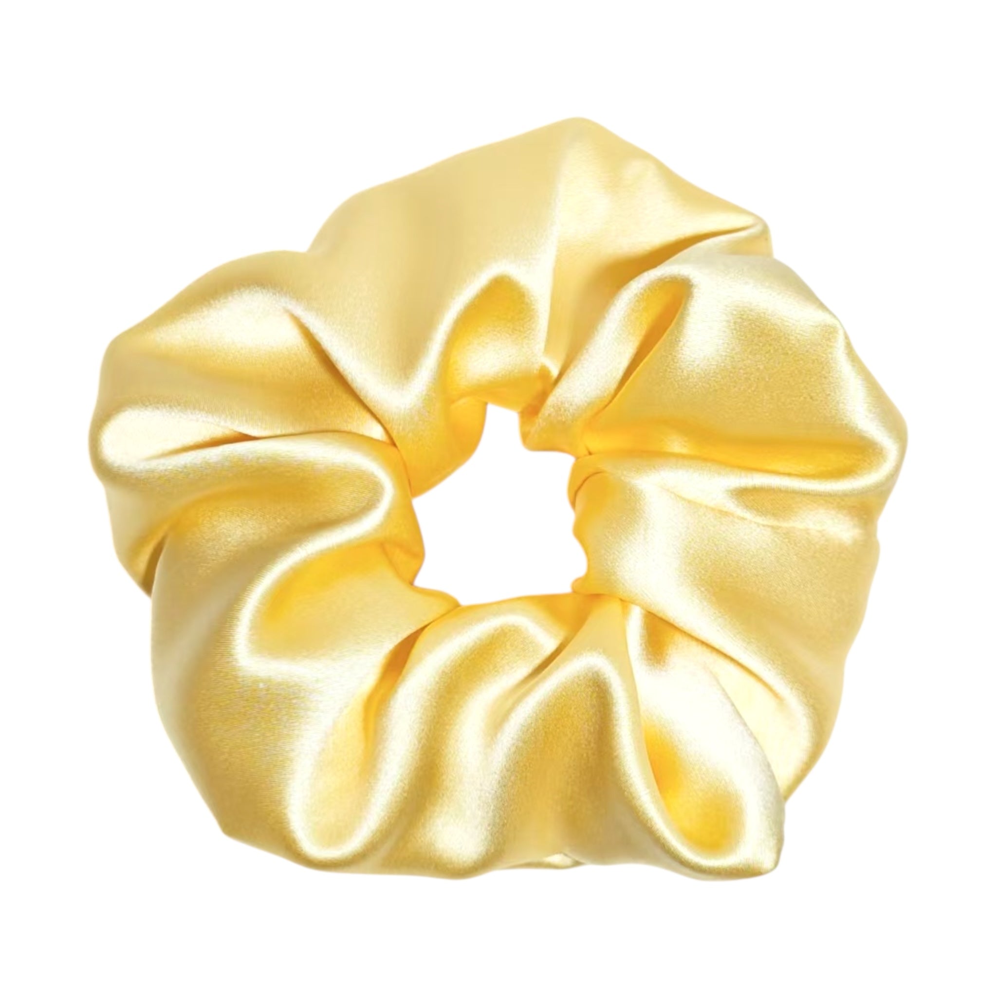 Noir Silk Scrunchie Medium