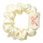 Noir Silk Scrunchie Small