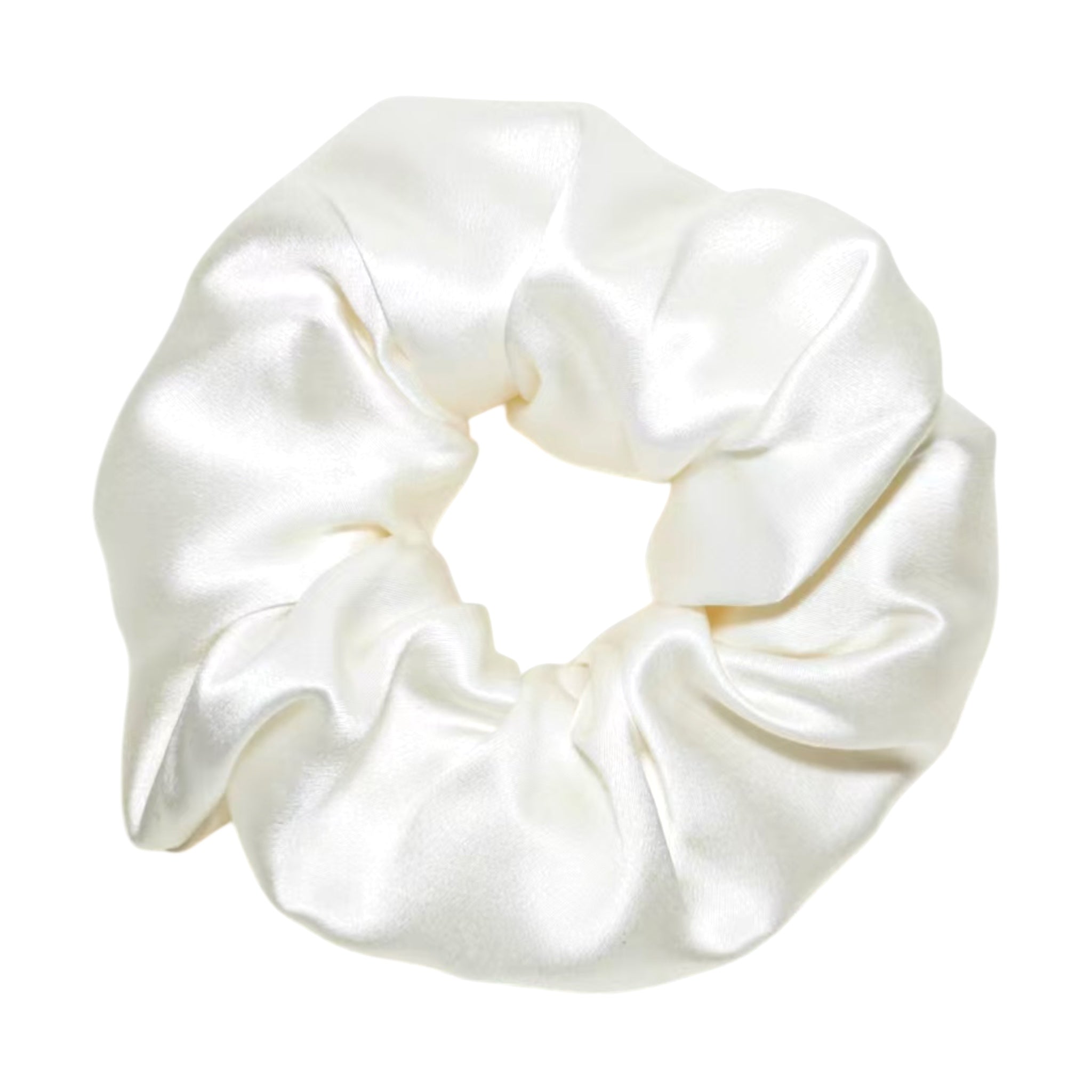 Noir Silk Scrunchie Medium