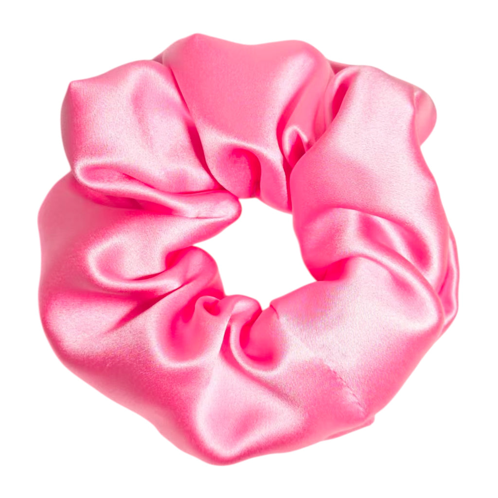 Noir Silk Scrunchie Medium