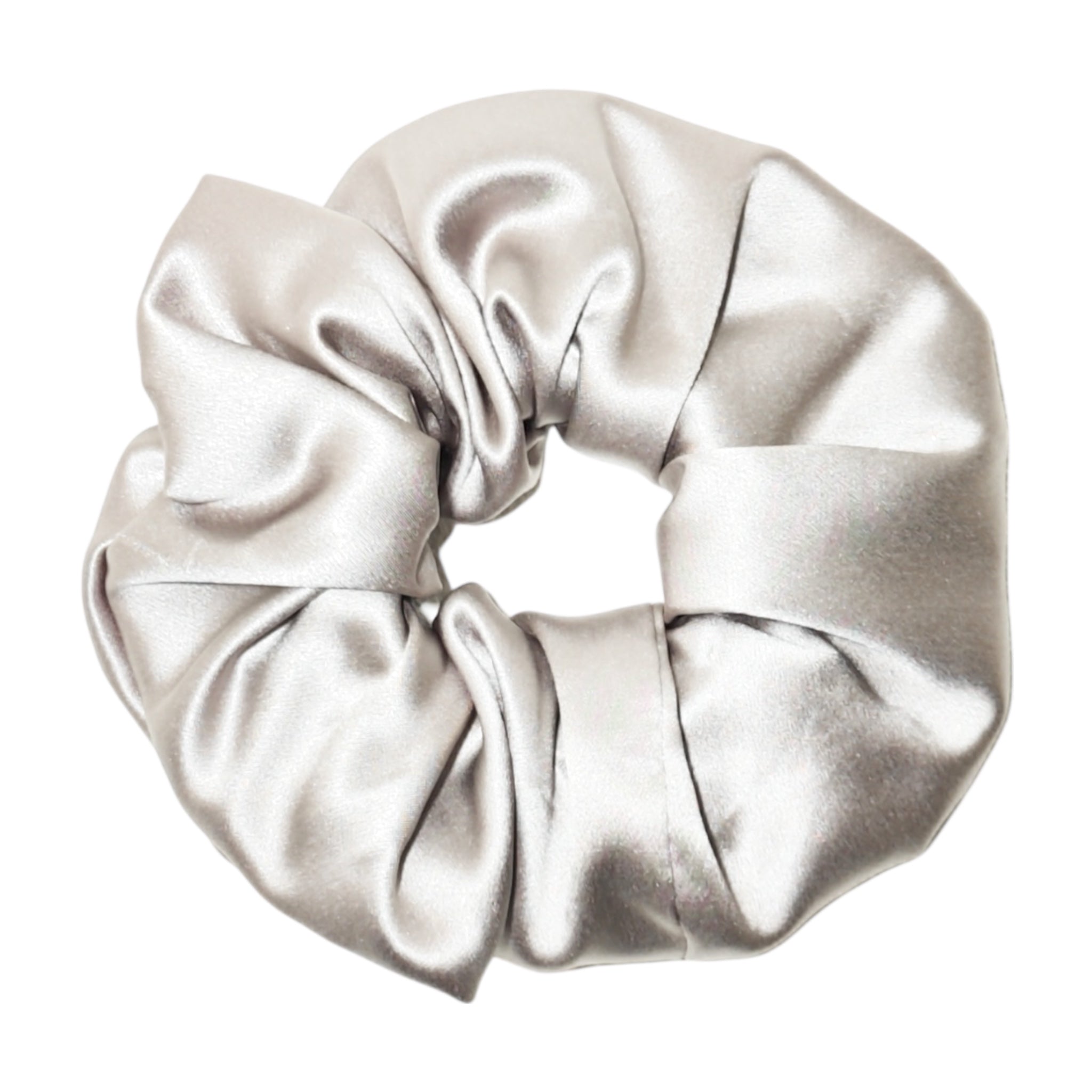 Noir Silk Scrunchie Medium
