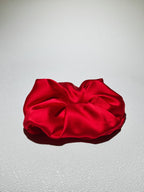 Noir Silk Scrunchie Medium