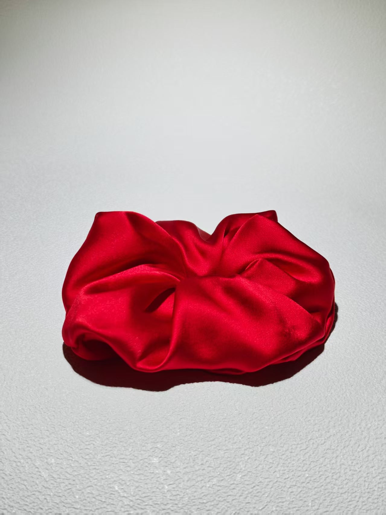 Noir Silk Scrunchie Medium