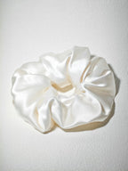 Noir Silk Scrunchie Medium