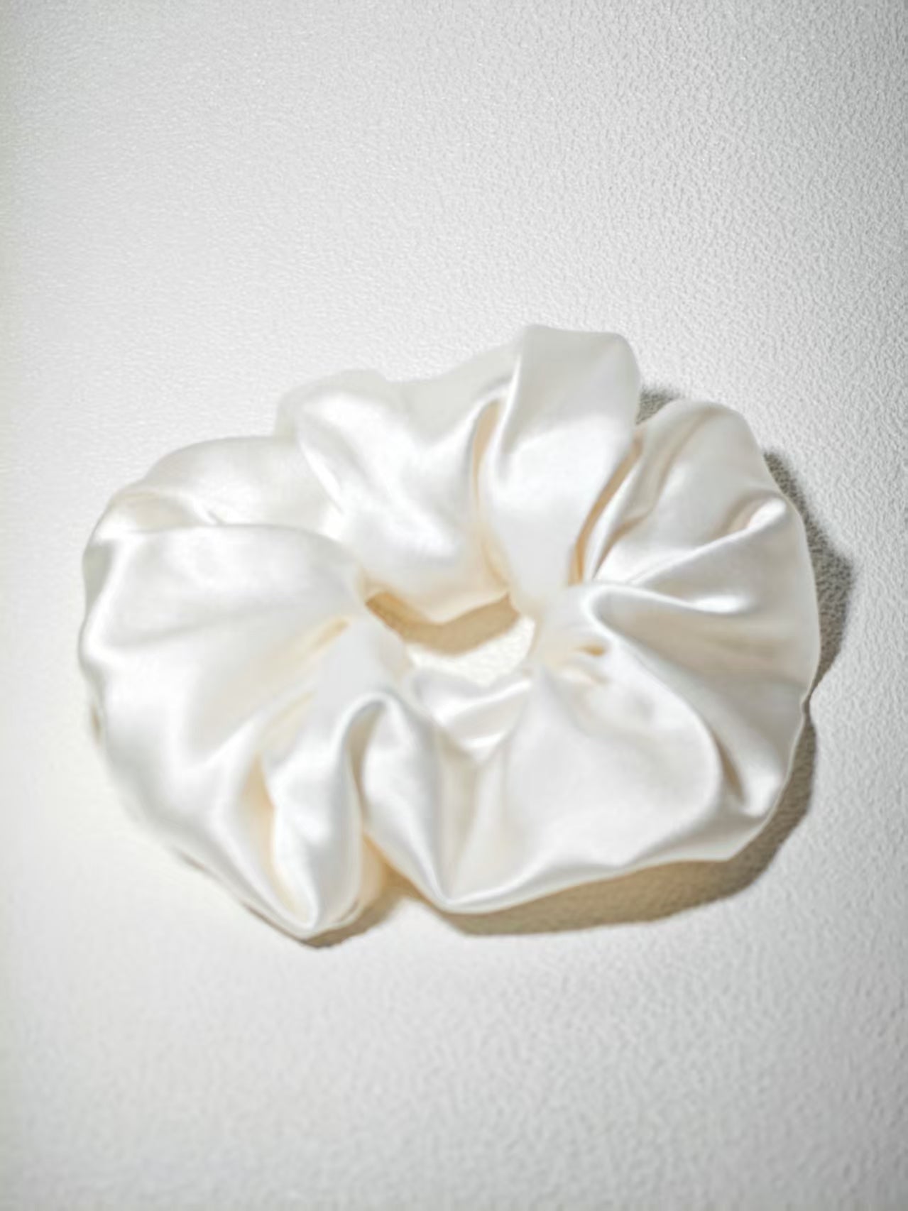 Noir Silk Scrunchie Medium