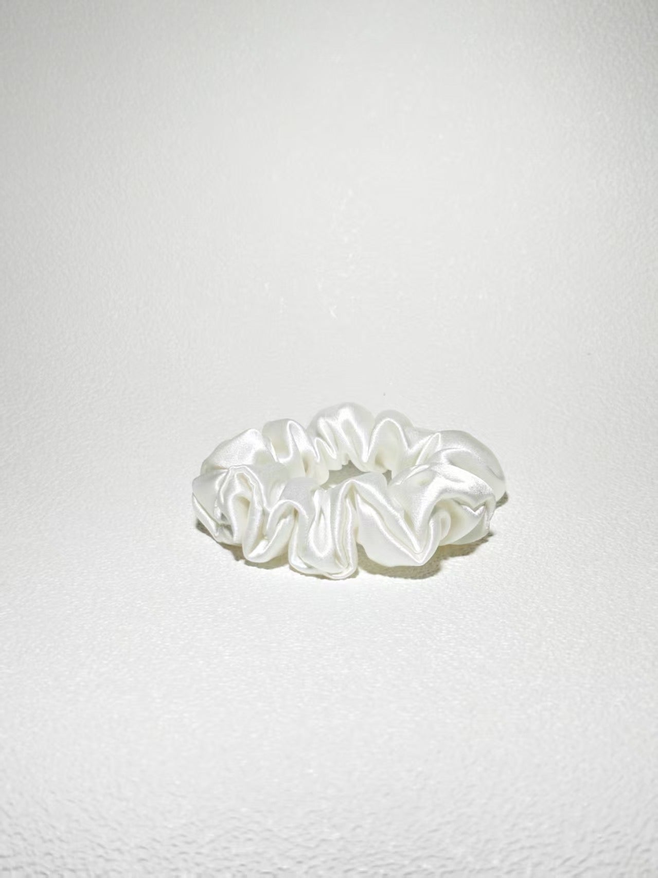 Noir Silk Scrunchie Small