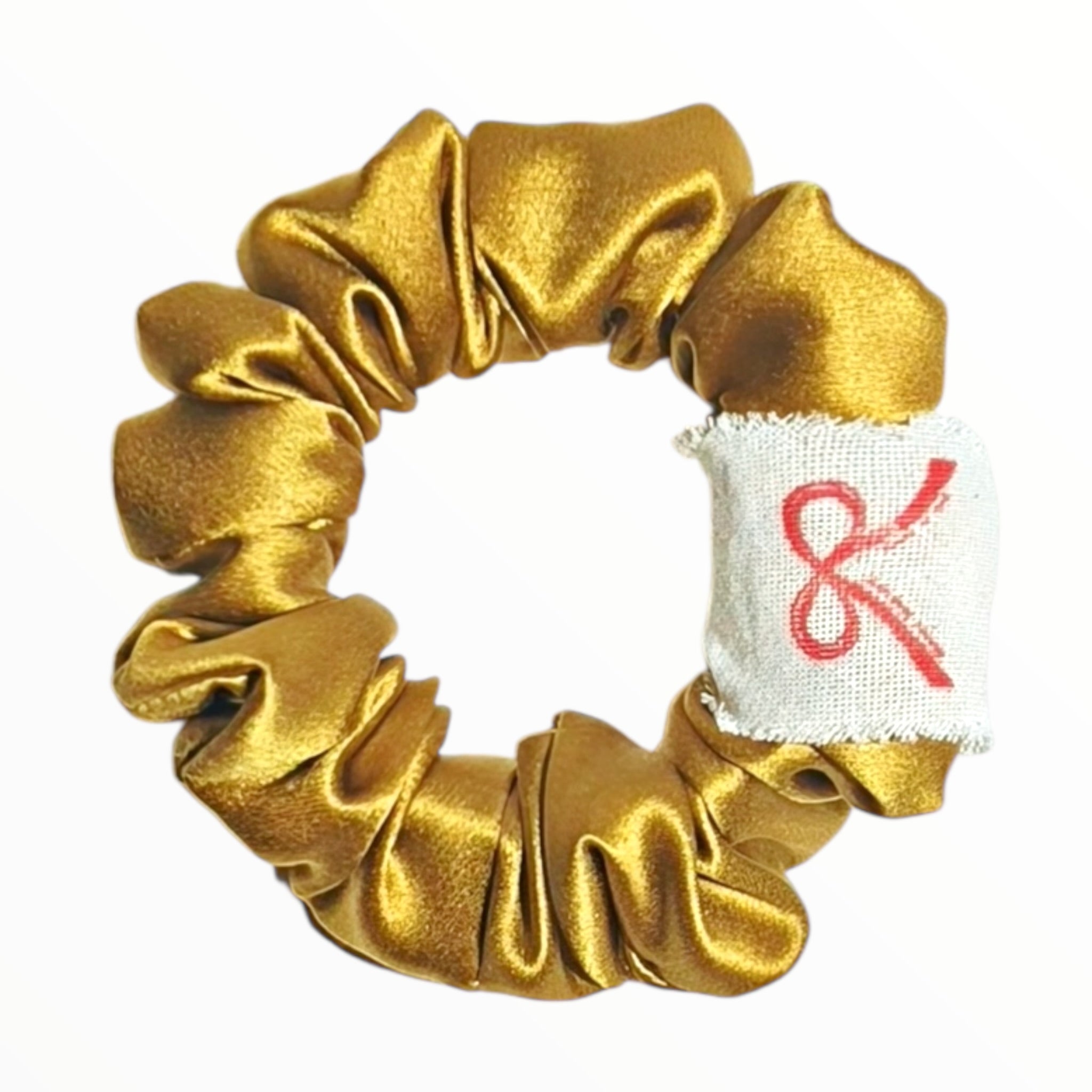 Noir Silk Scrunchie Small