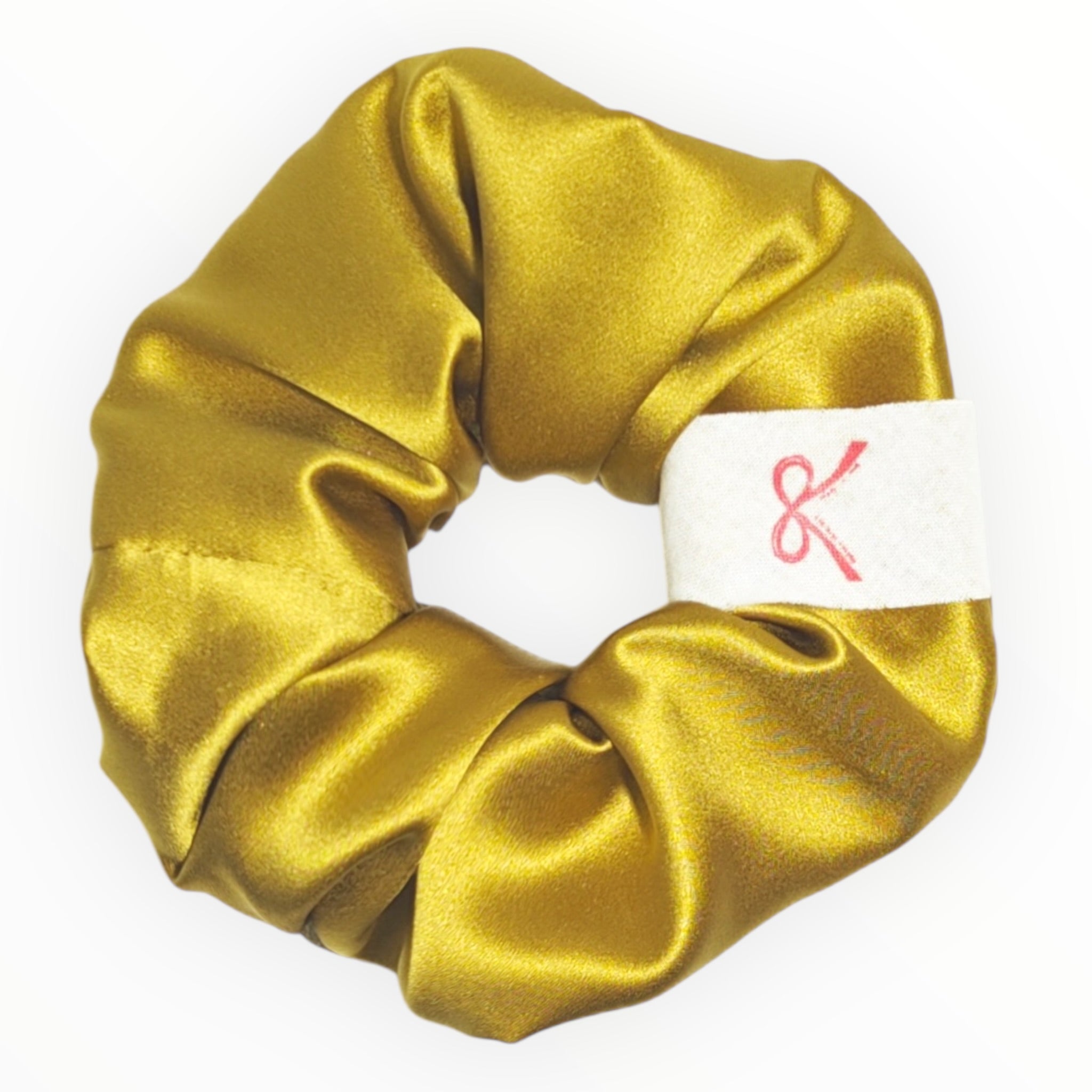 Noir Silk Scrunchie Medium