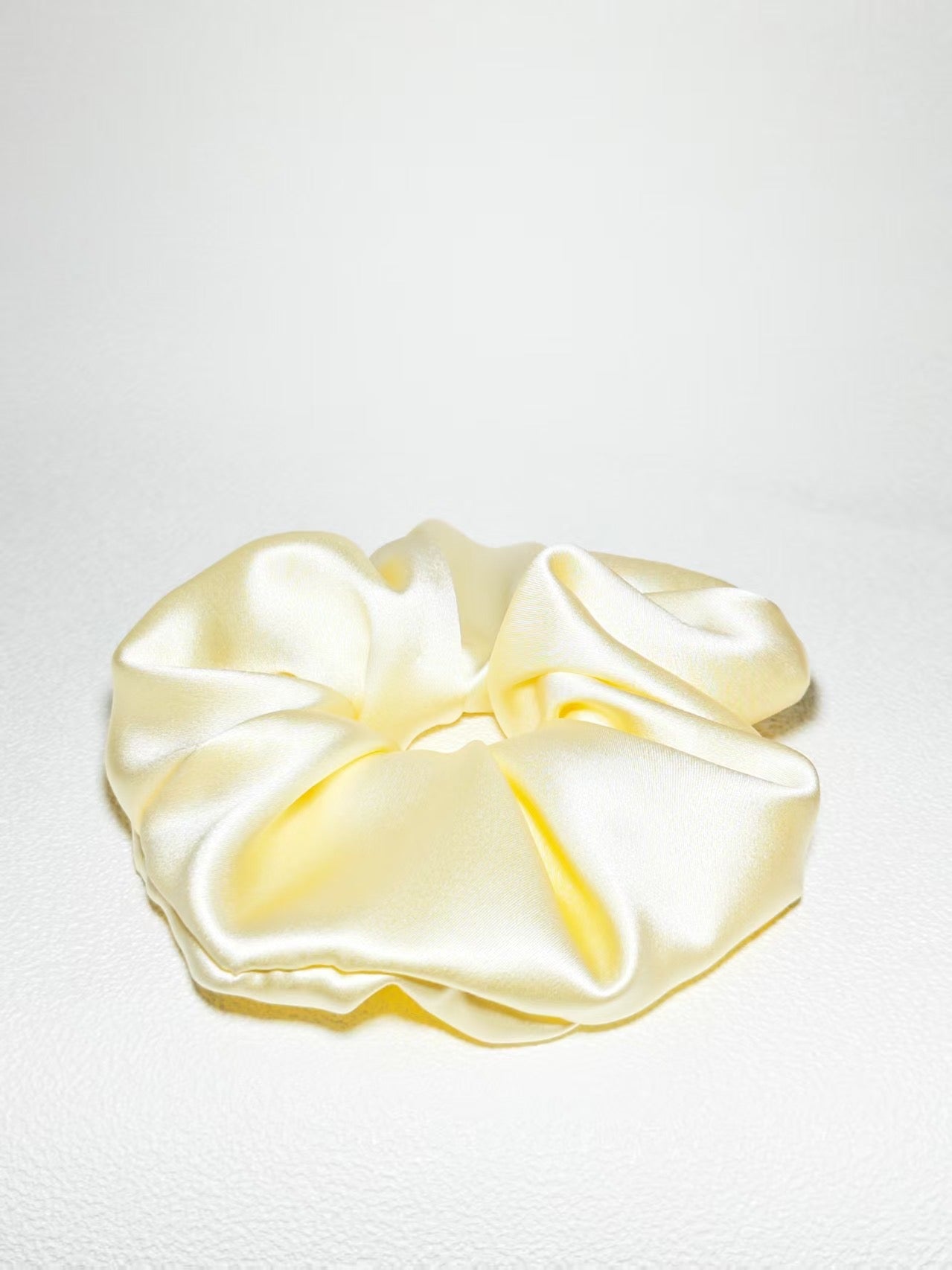 Noir Silk Scrunchie Medium