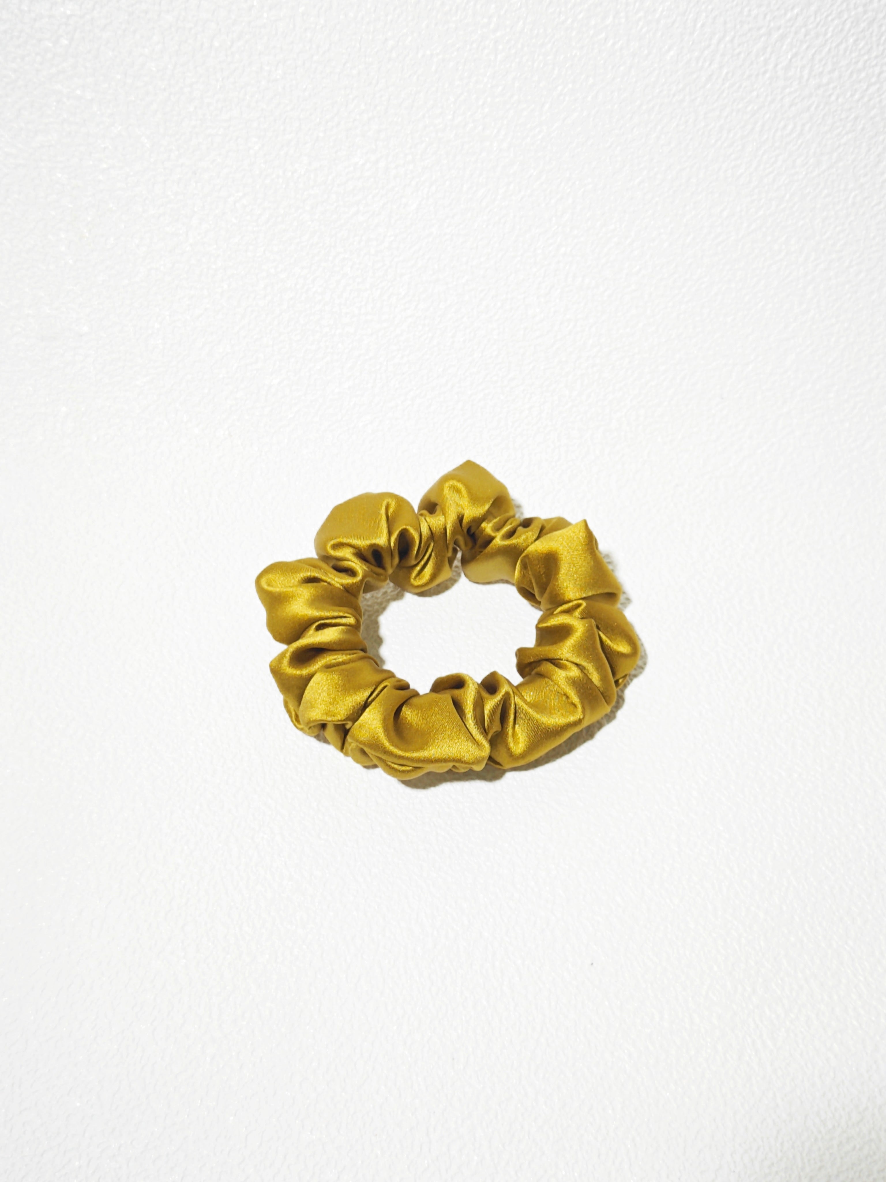 Noir Silk Scrunchie Small