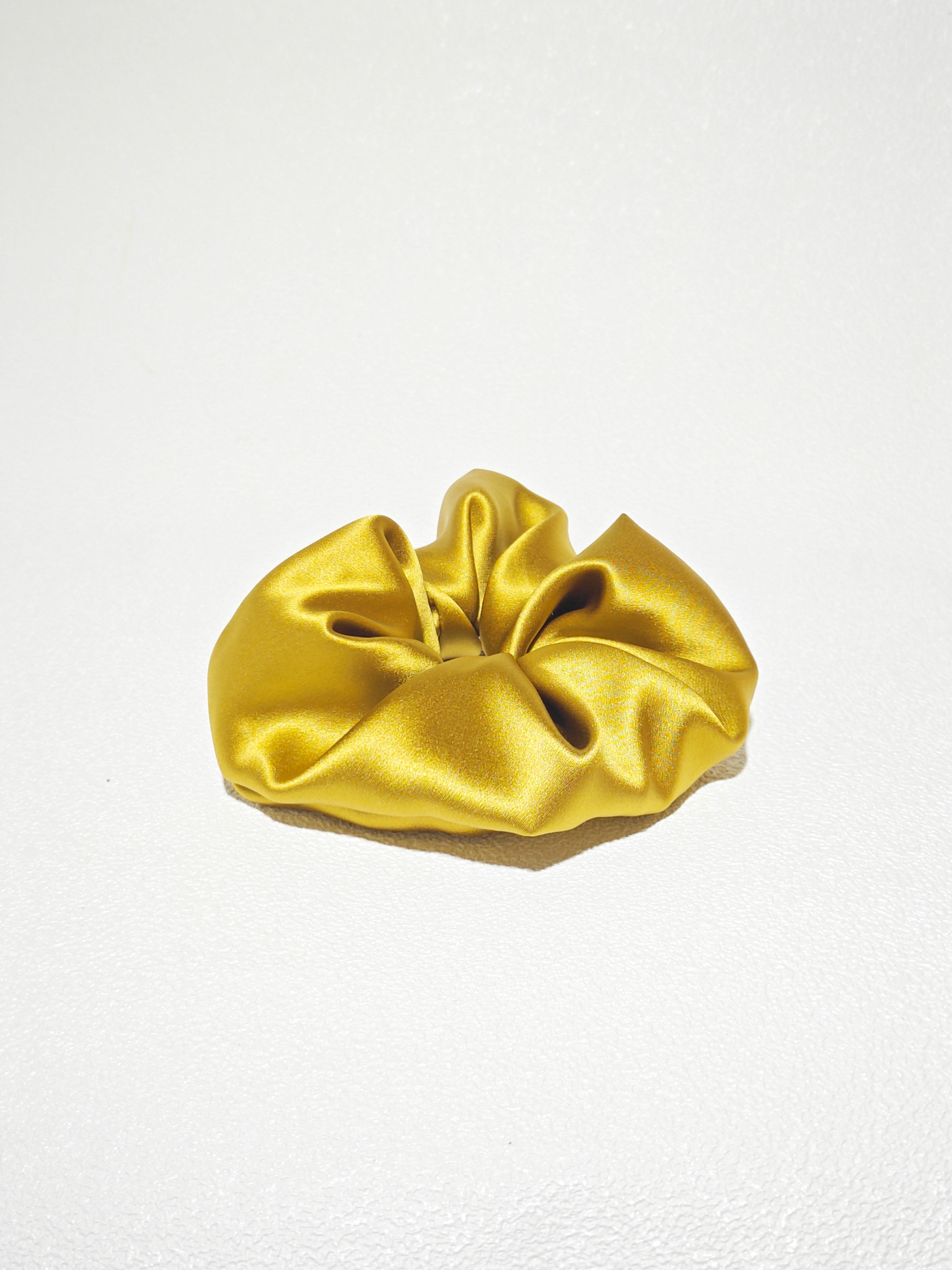 Noir Silk Scrunchie Medium